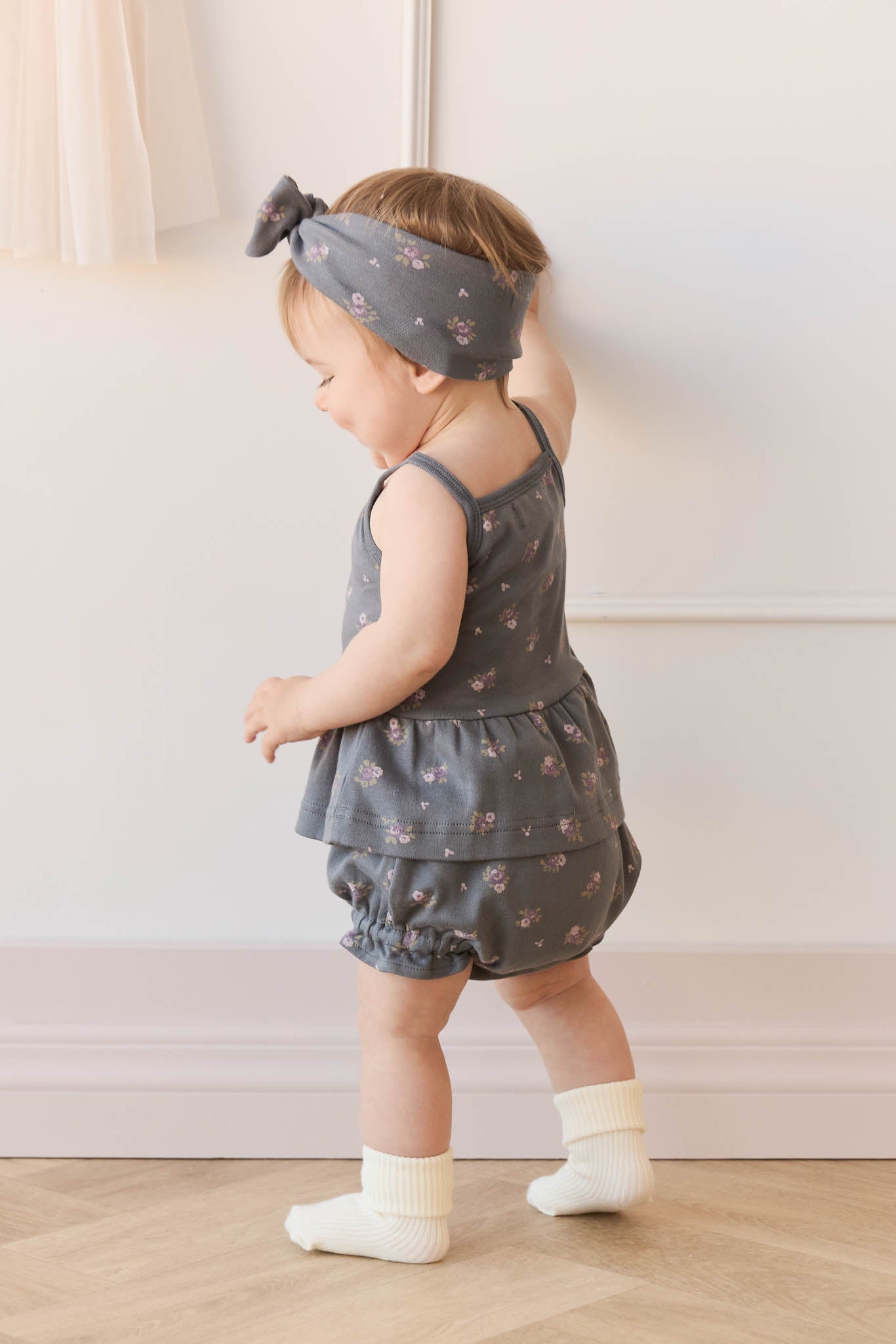 Organic Cotton Frill Bloomer - Simone Lava