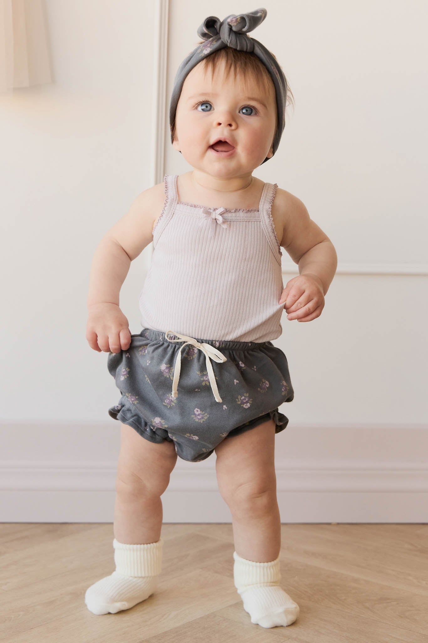 Organic Cotton Frill Bloomer - Simone Lava