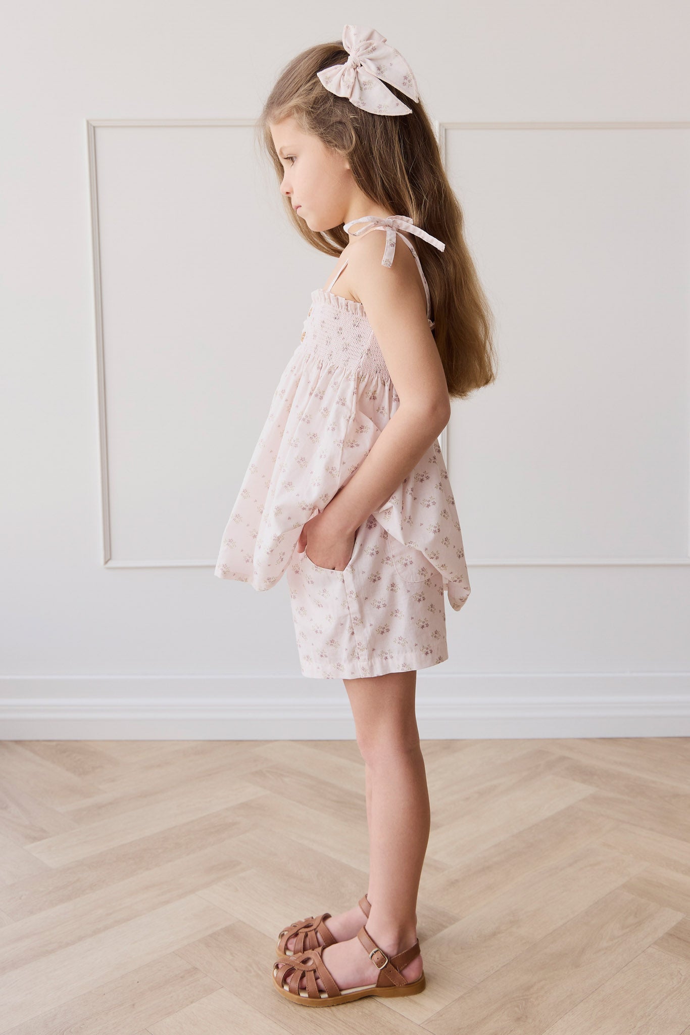 Organic Cotton Neve Short - Rose Floral Pink