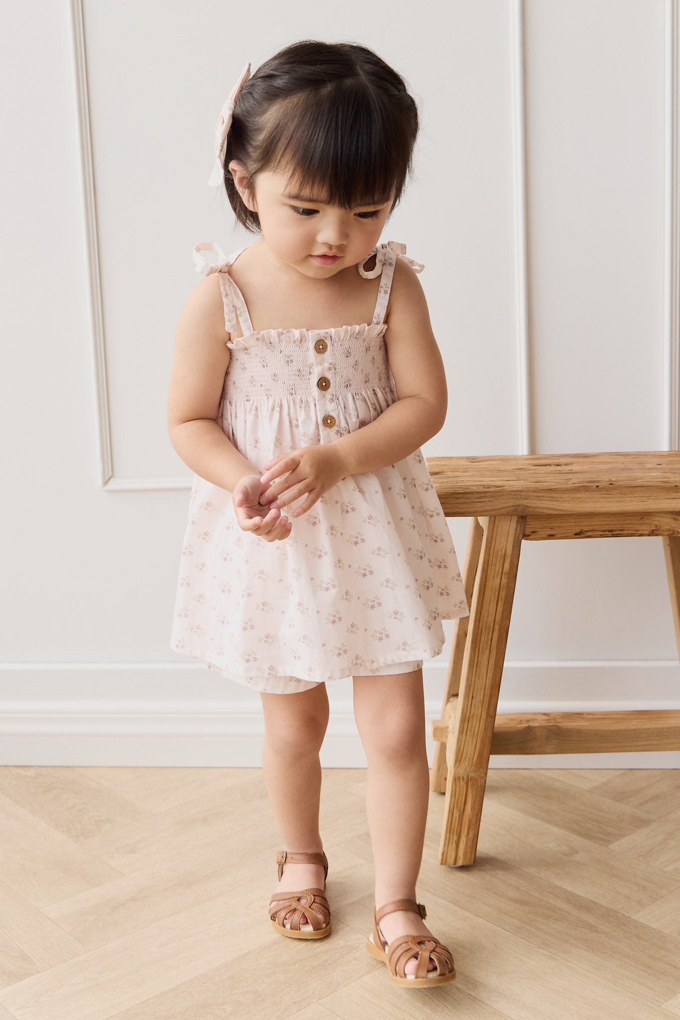 Organic Cotton Ellie Top - Rose Floral Pink