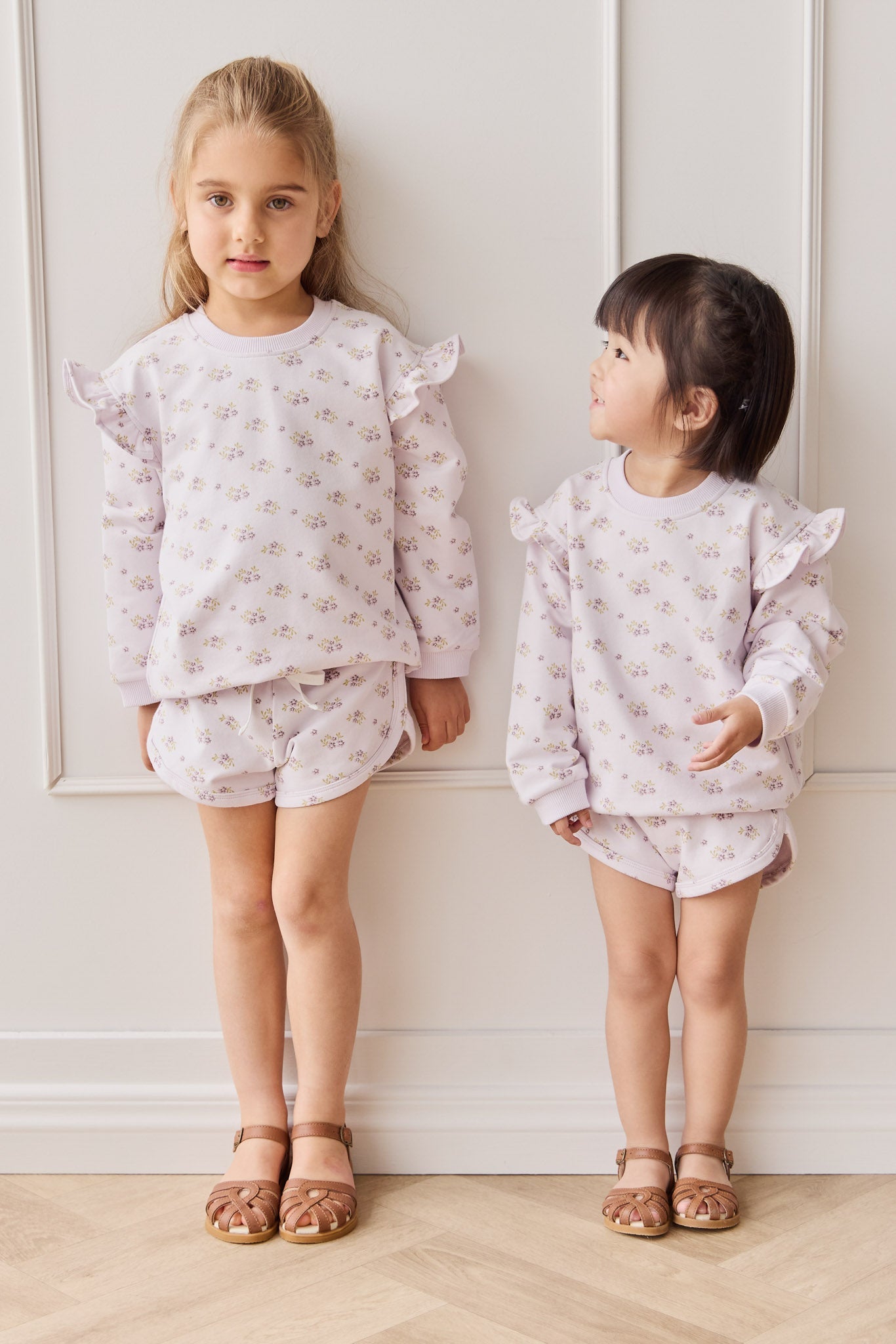Organic Cotton Ivy Shortie - Rose Floral Pink