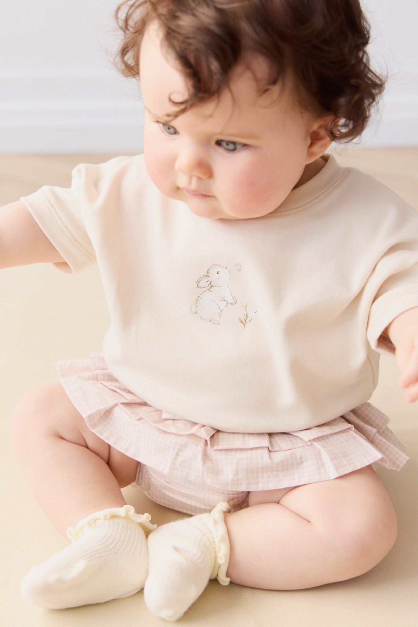 Organic Cotton Sydney Bloomer - Mini Woven Gingham Violet