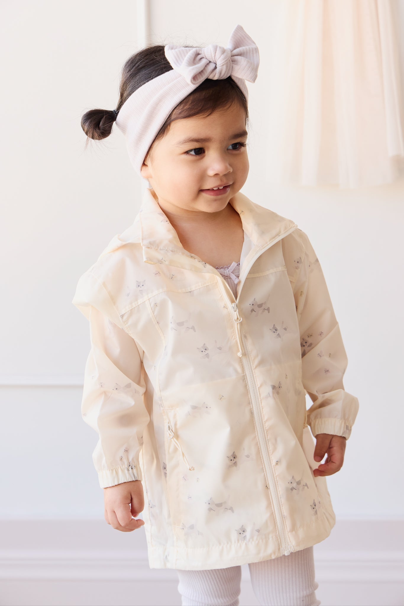 Avery Jacket - Playful Kitten Whisper White