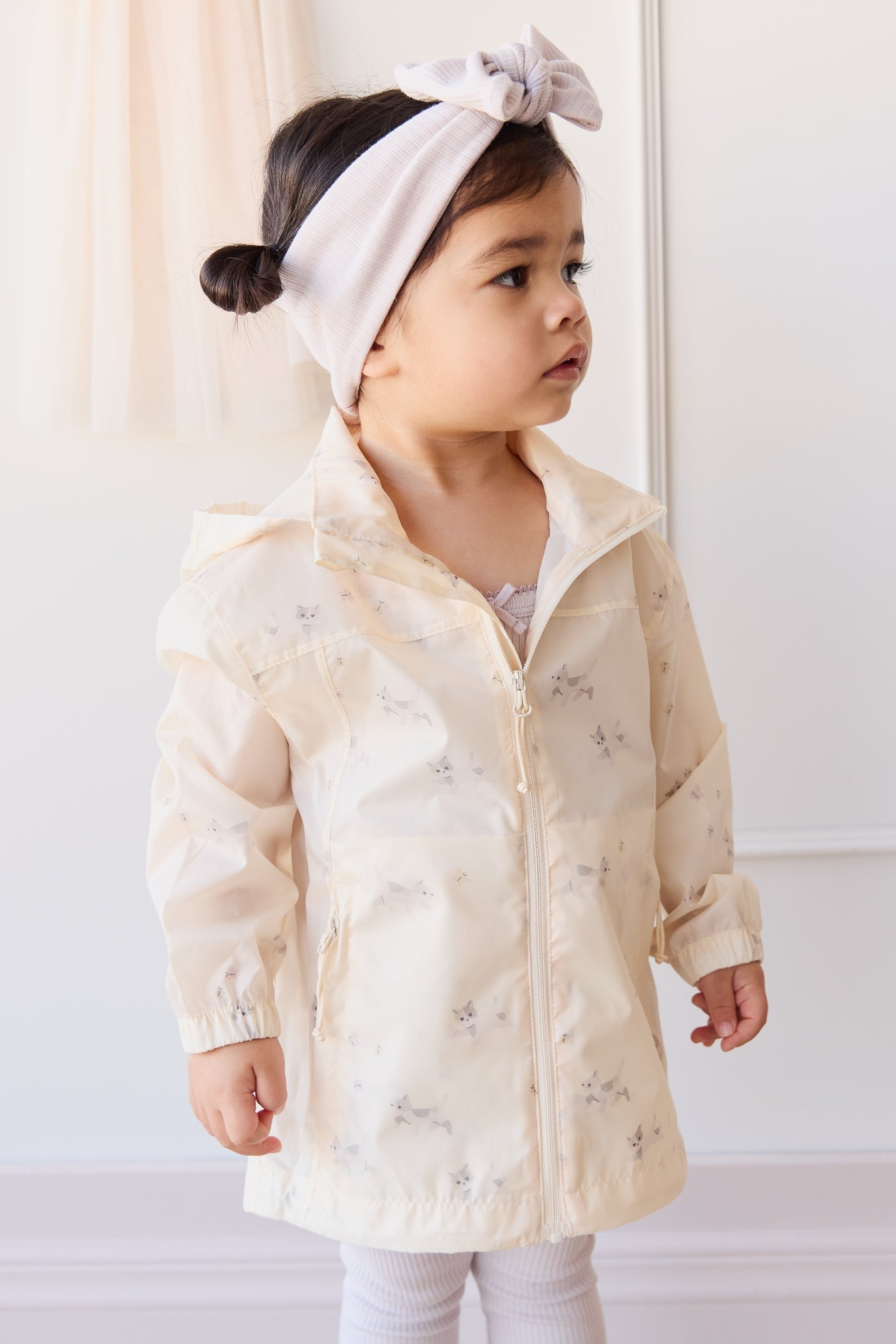 Avery Jacket - Playful Kitten Whisper White