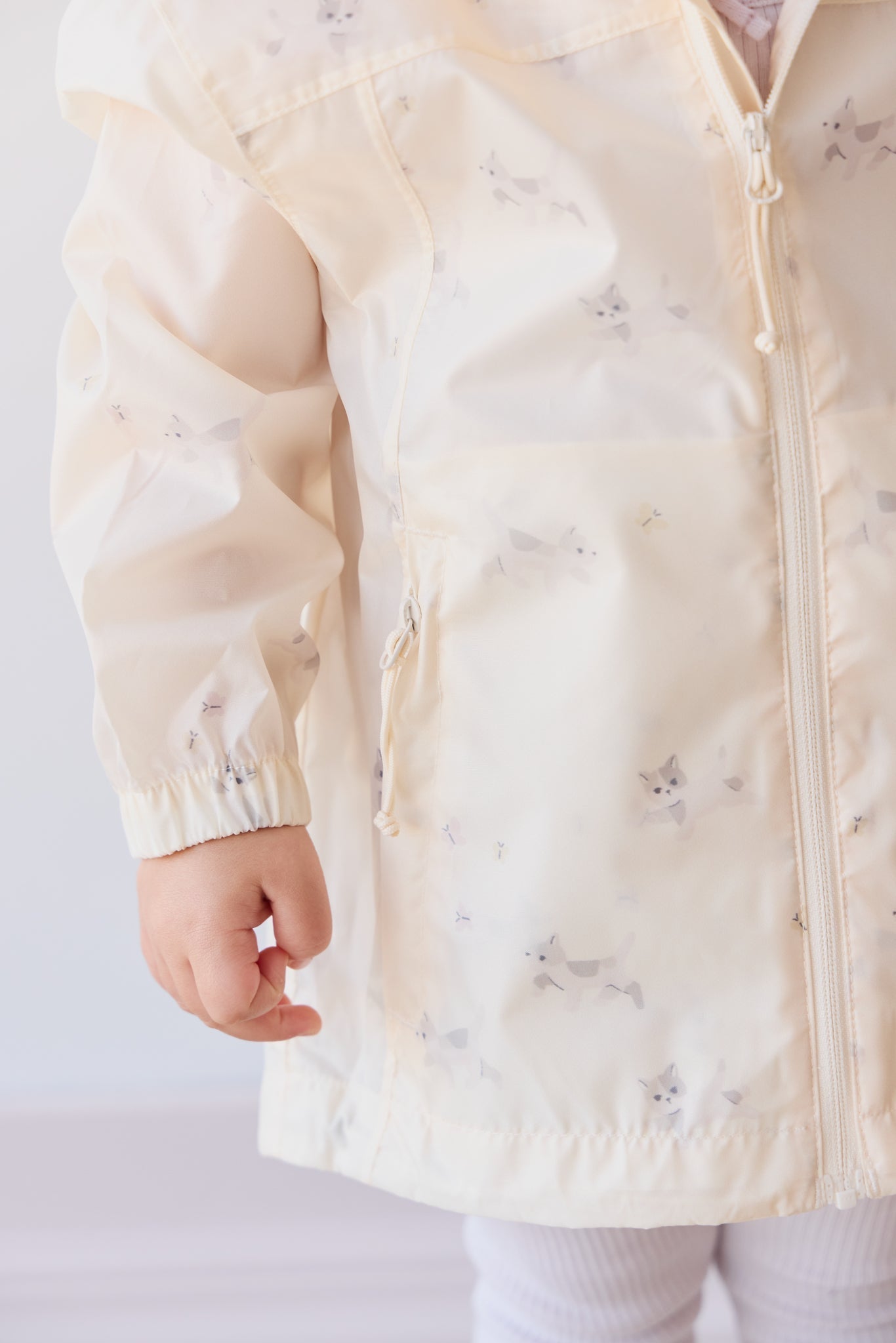 Avery Jacket - Playful Kitten Whisper White