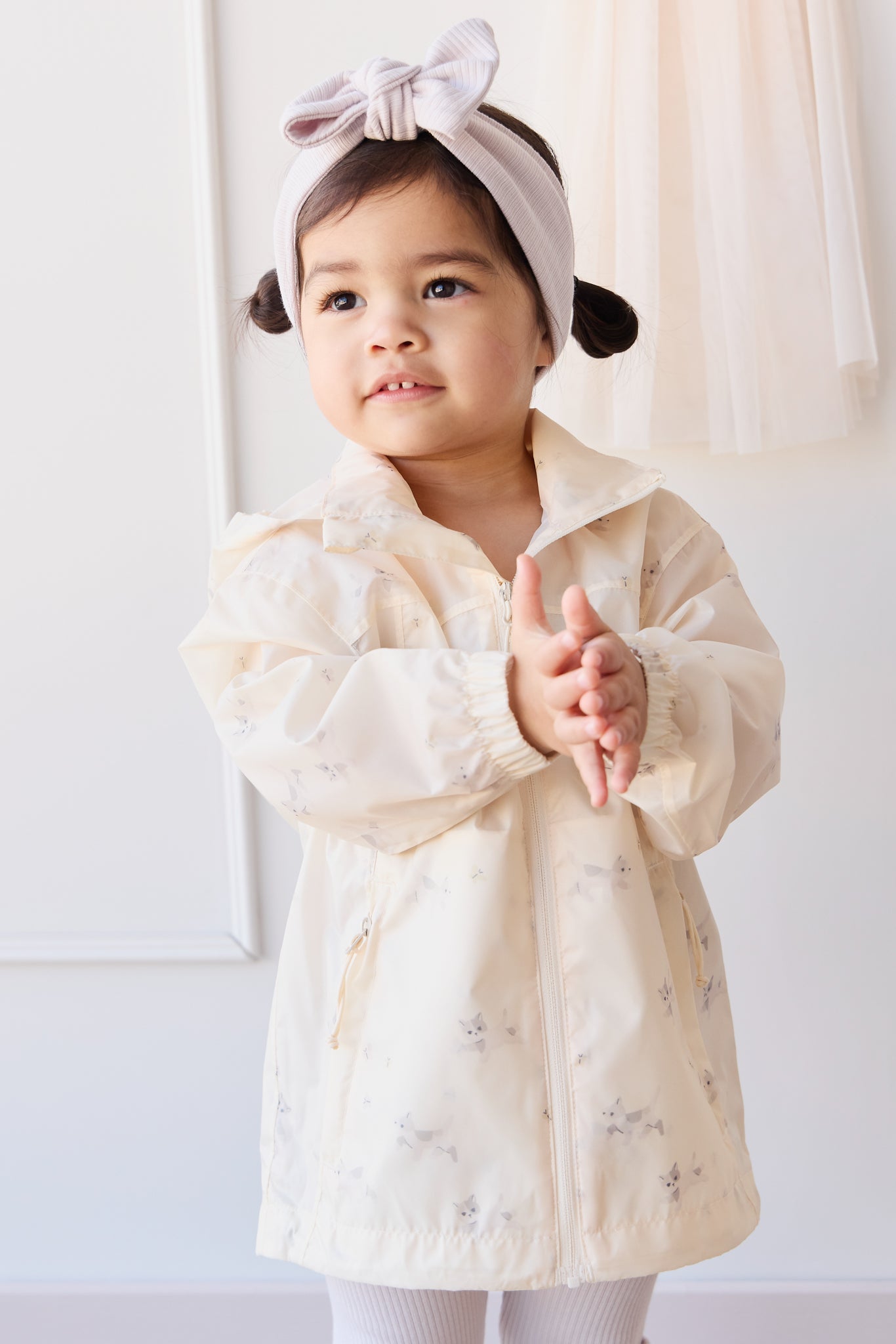 Avery Jacket - Playful Kitten Whisper White