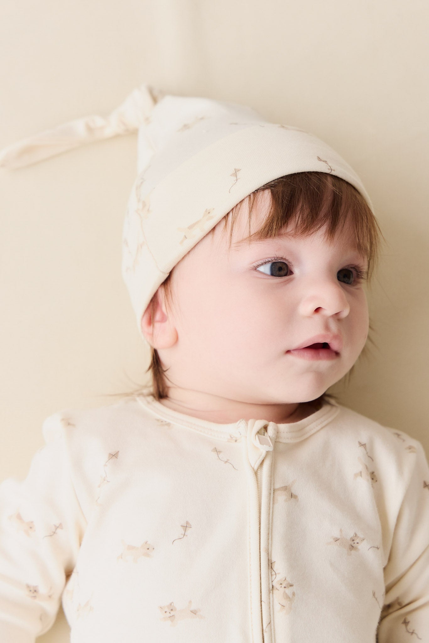 Organic Cotton Knot Beanie - Kitten and His Kites
