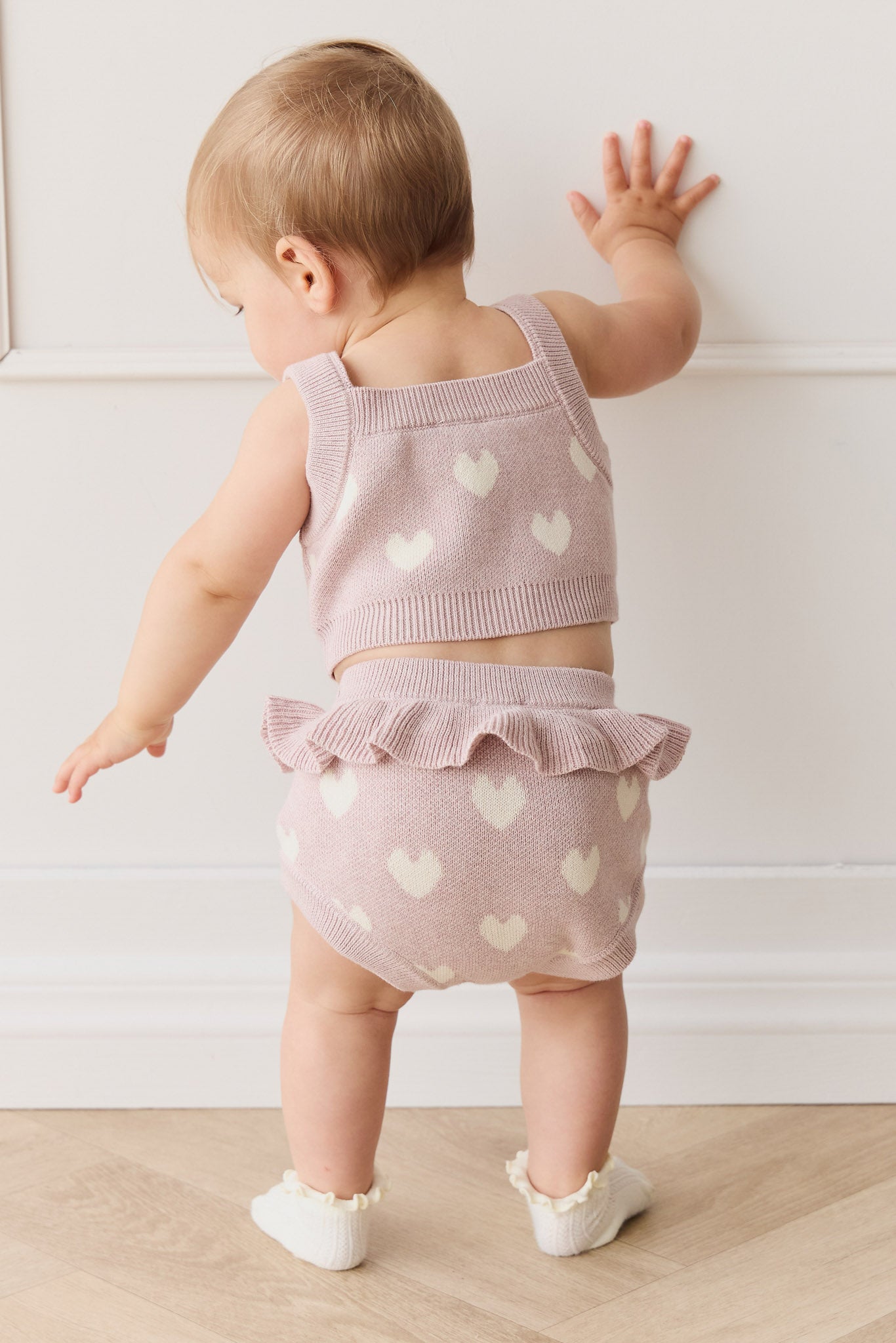 Molly Top - Heart Jacquard Ballerina Marle