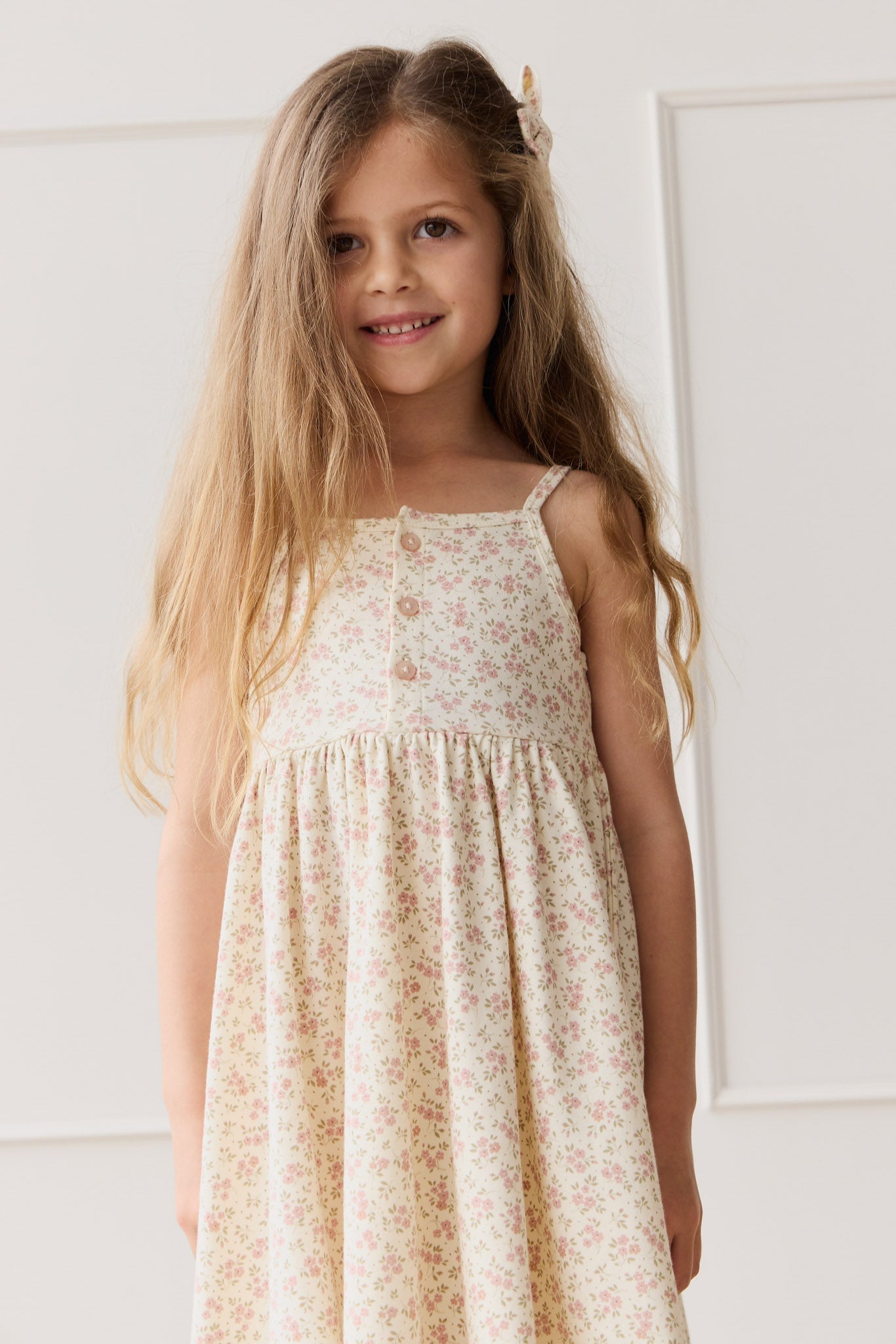 Organic Cotton Quinn Dress - Rosalie Field Blush