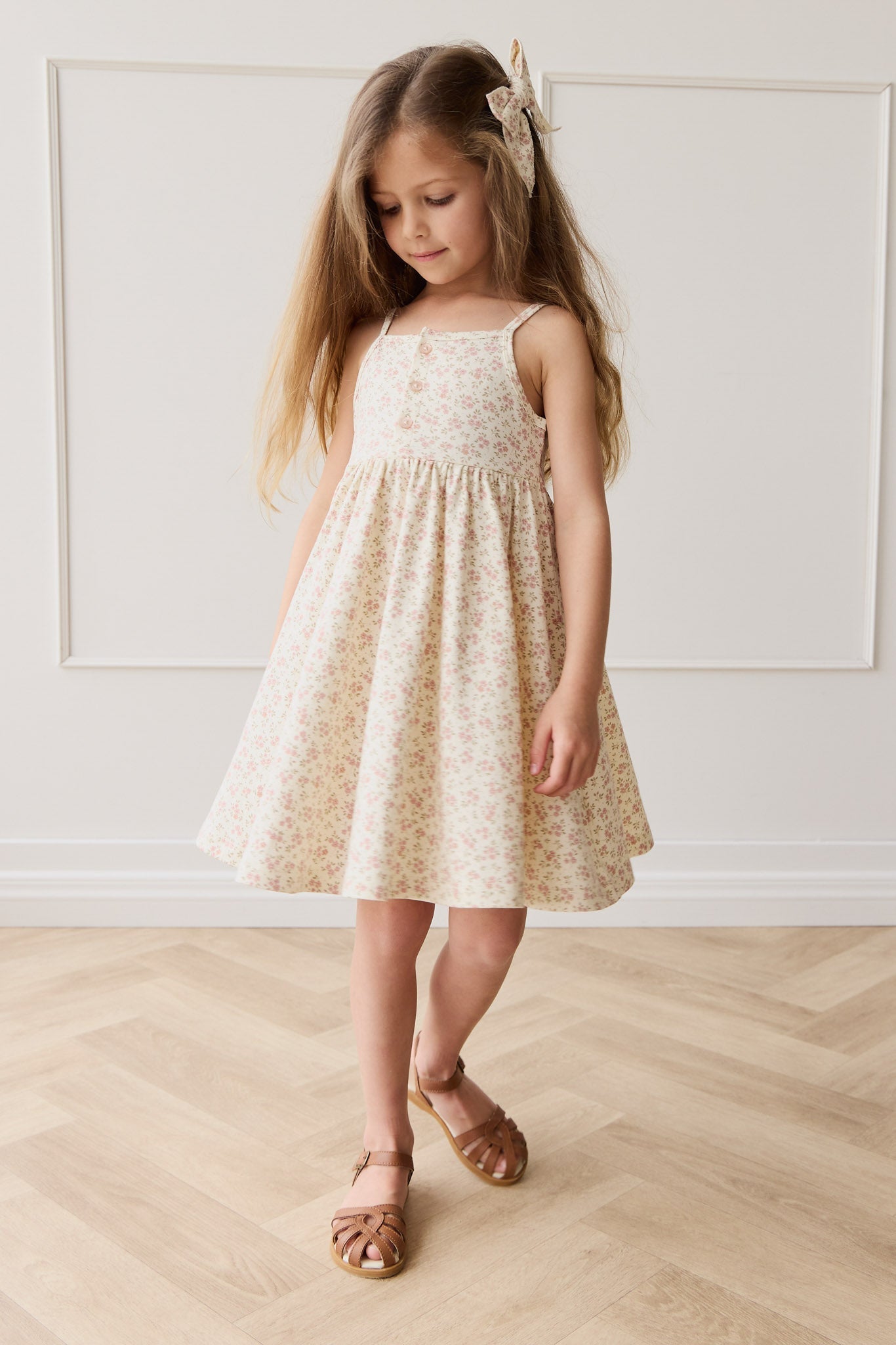 Organic Cotton Quinn Dress - Rosalie Field Blush