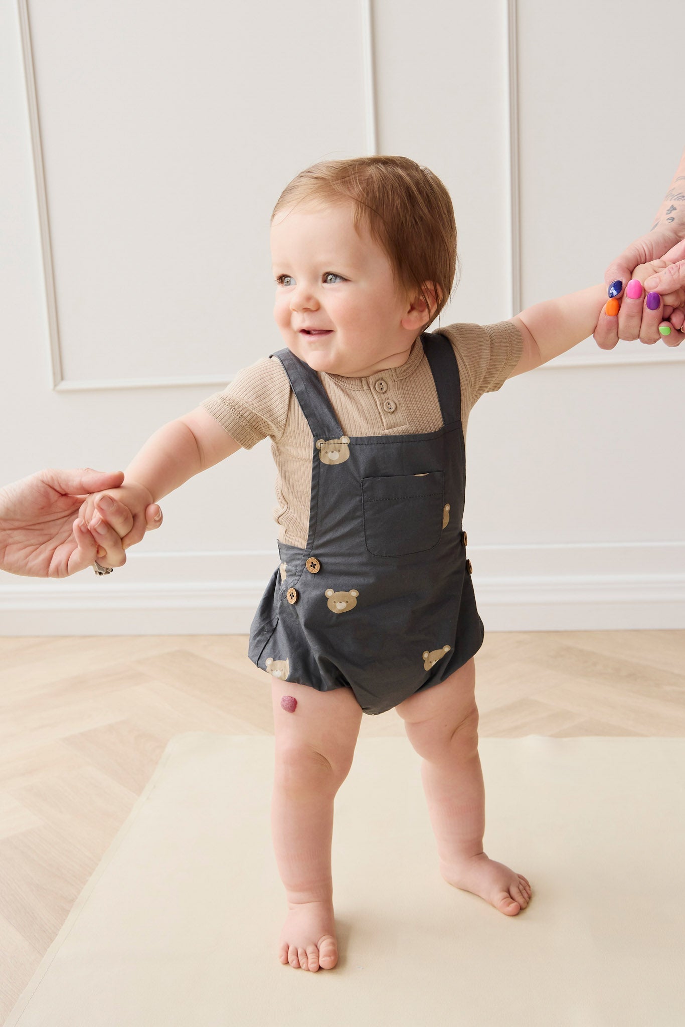 Organic Cotton Robin Playsuit - Bobbie Bears Shadow