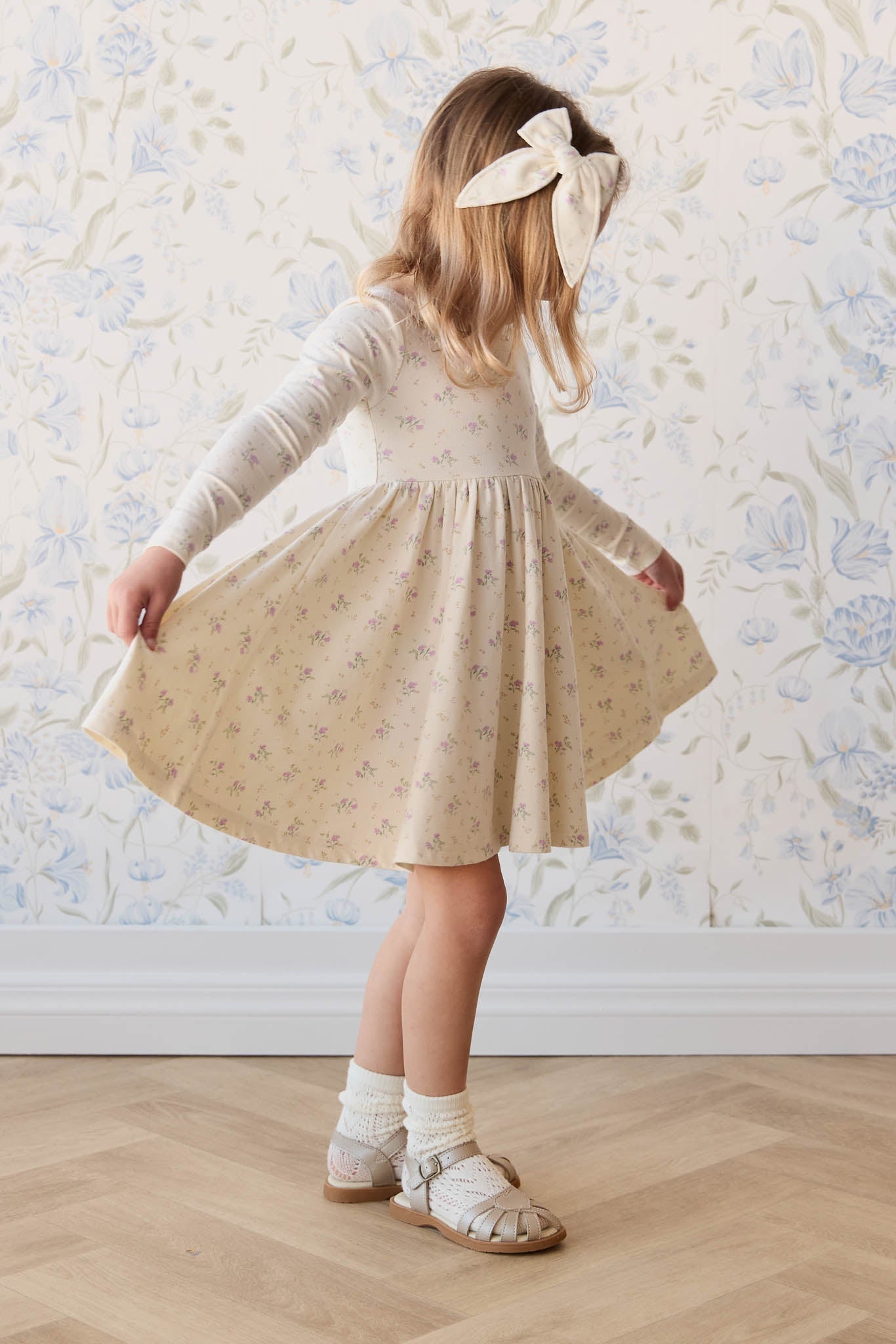 Organic Cotton Bow - Thelma Orchid