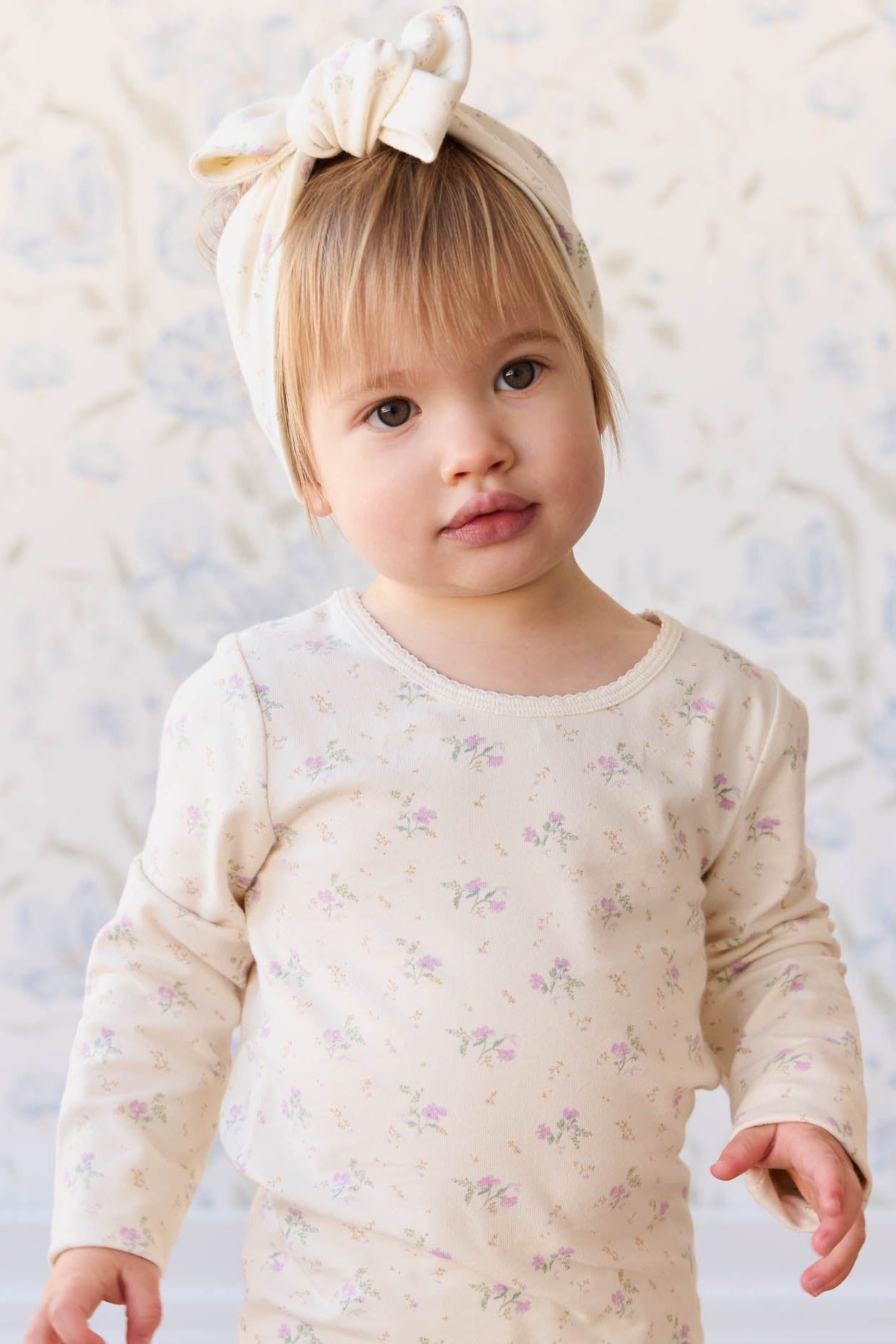 Organic Cotton Long Sleeve Top - Thelma Orchid