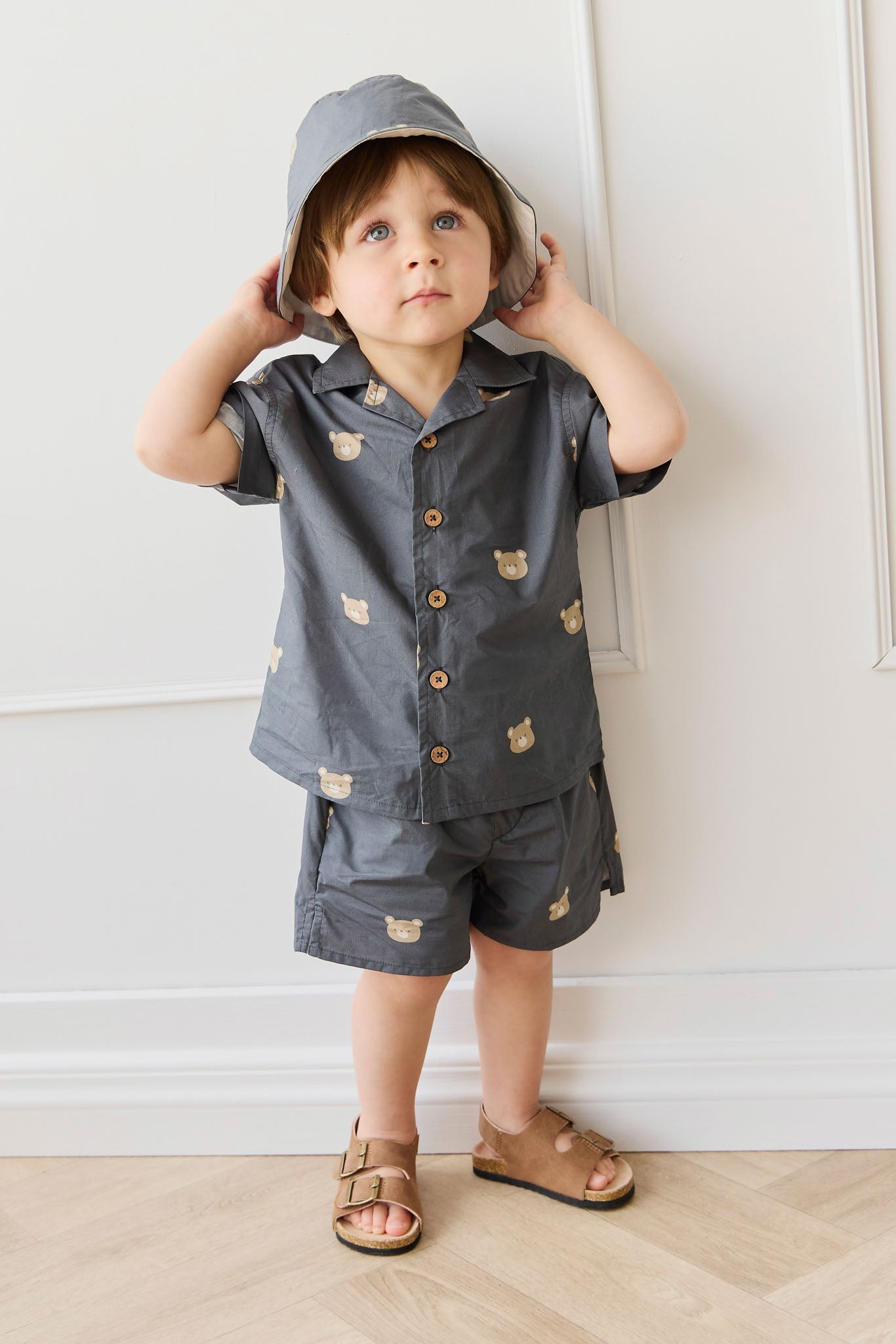 Organic Cotton Silas Short - Bobby Bears Shadow