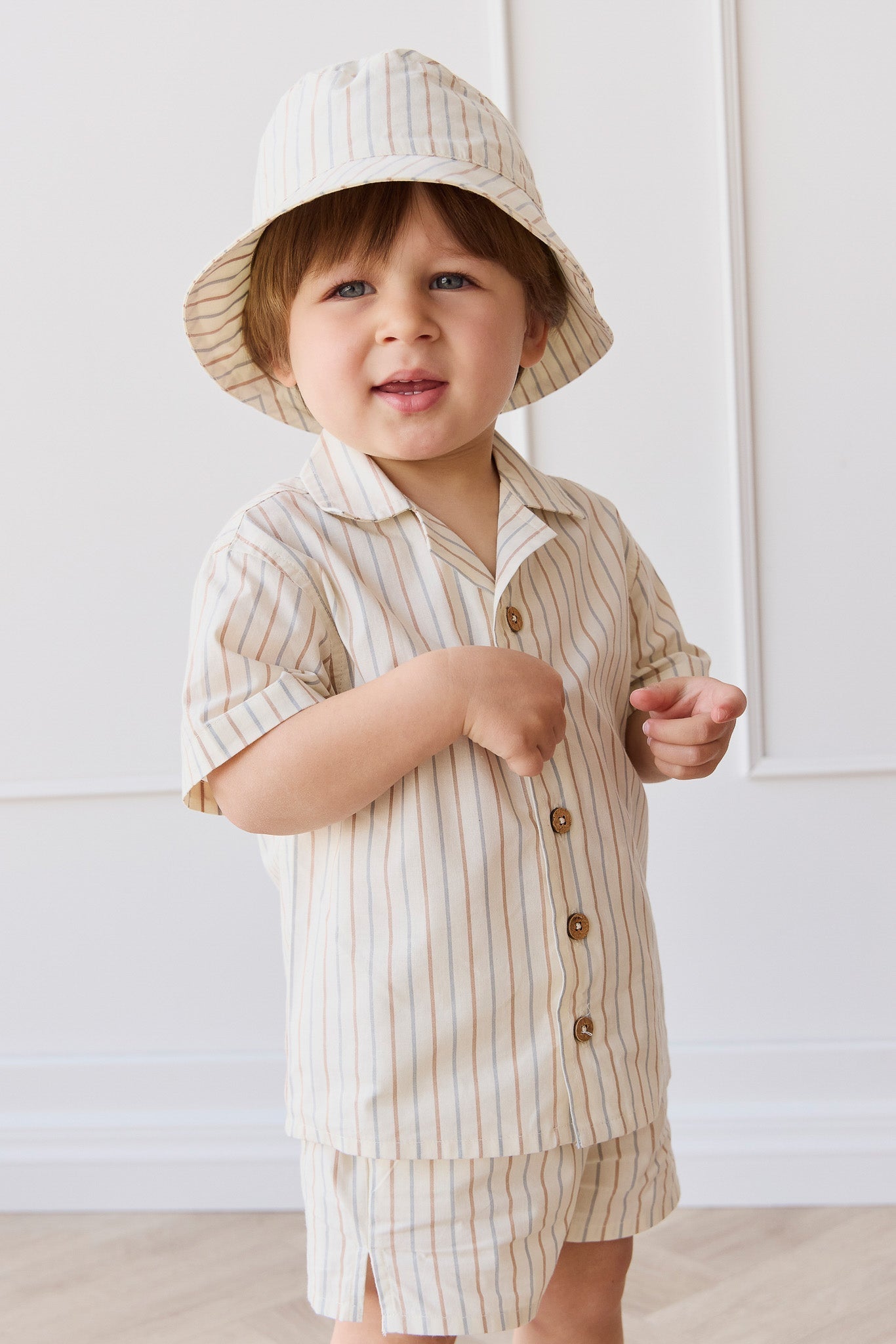 Organic Cotton Silas Shirt - Vacation Stripe