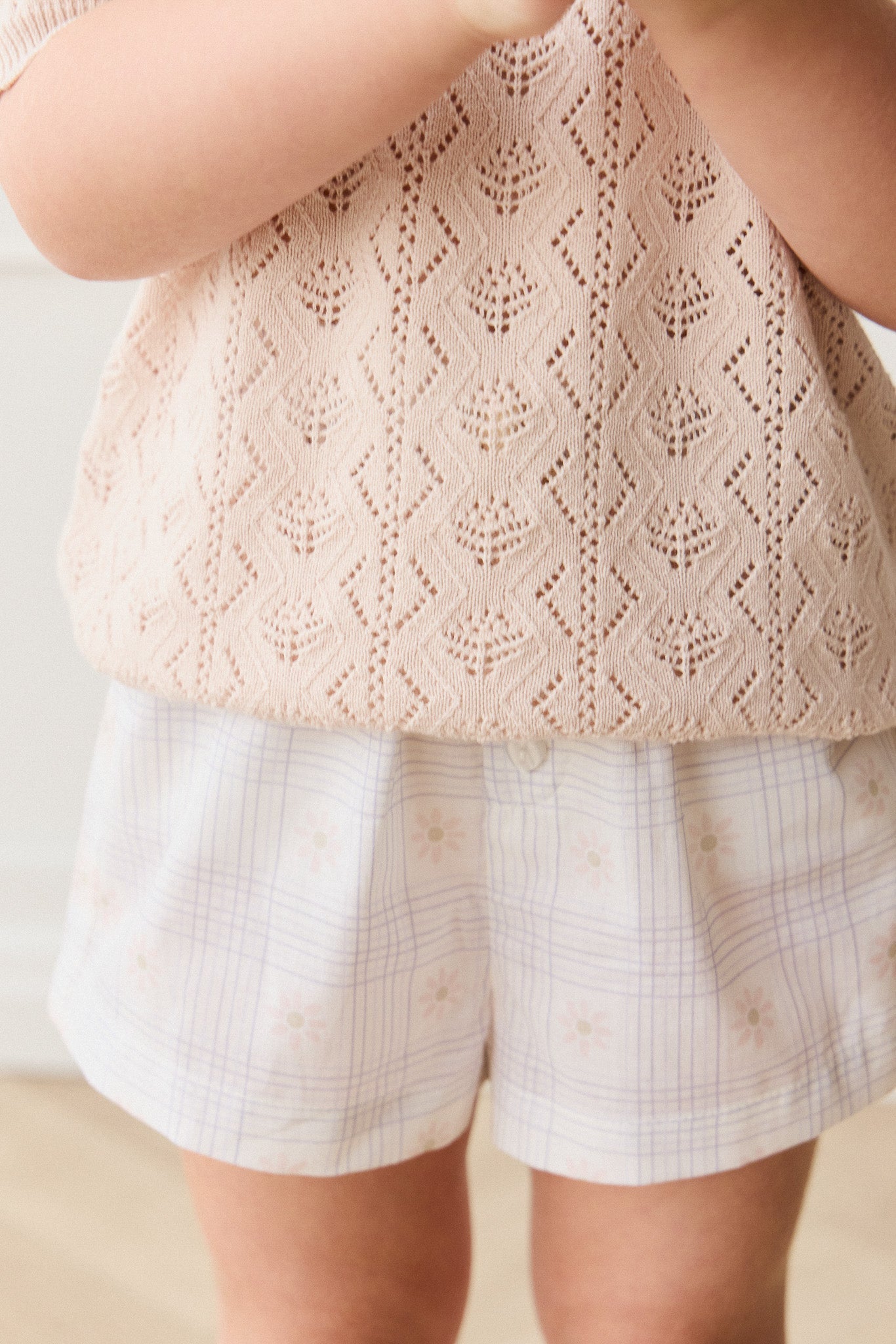 Organic Cotton Neve Short - Marguerite Egret