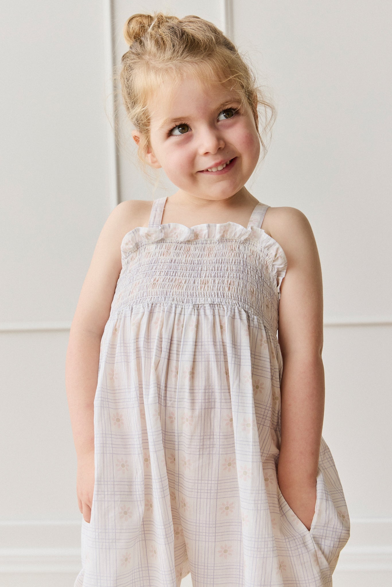 Organic Cotton Arabella Jumpsuit - Marguerite Egret