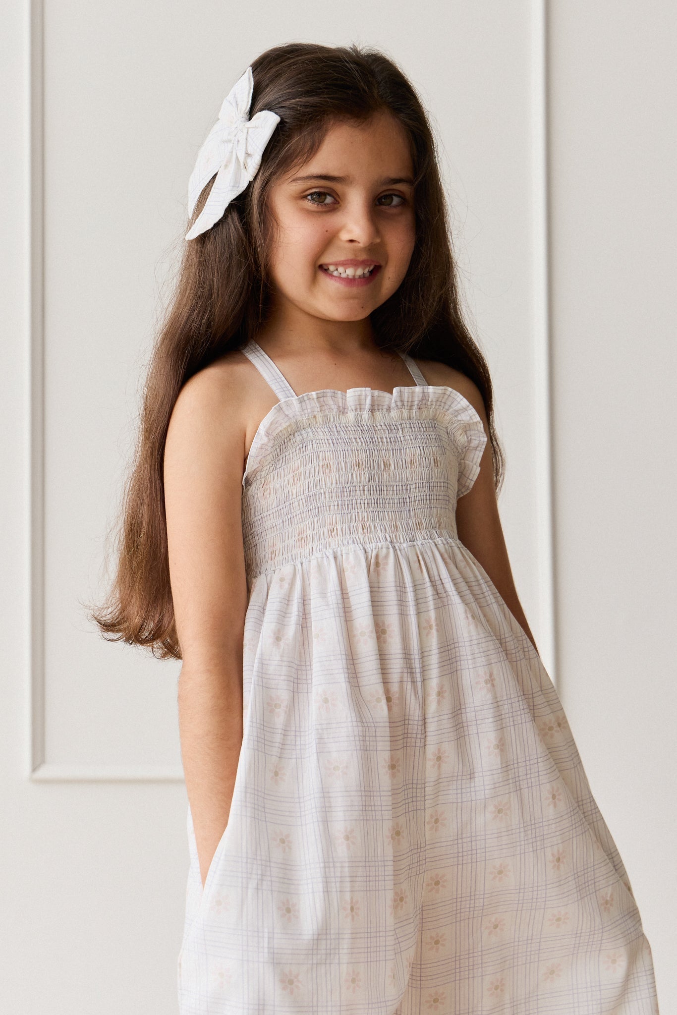 Organic Cotton Arabella Jumpsuit - Marguerite Egret
