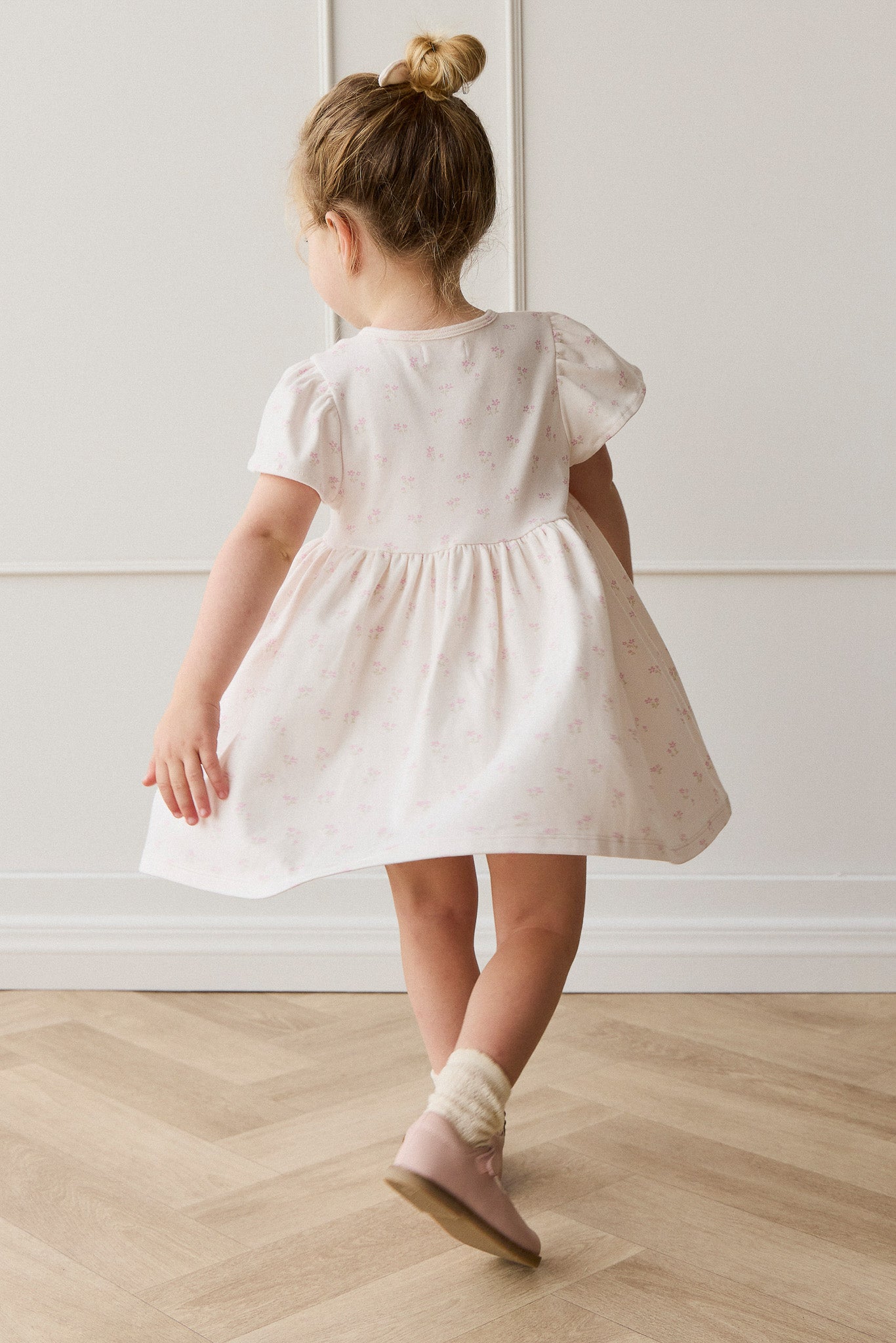 Organic Cotton Dahlia Dress - Pauline Pink