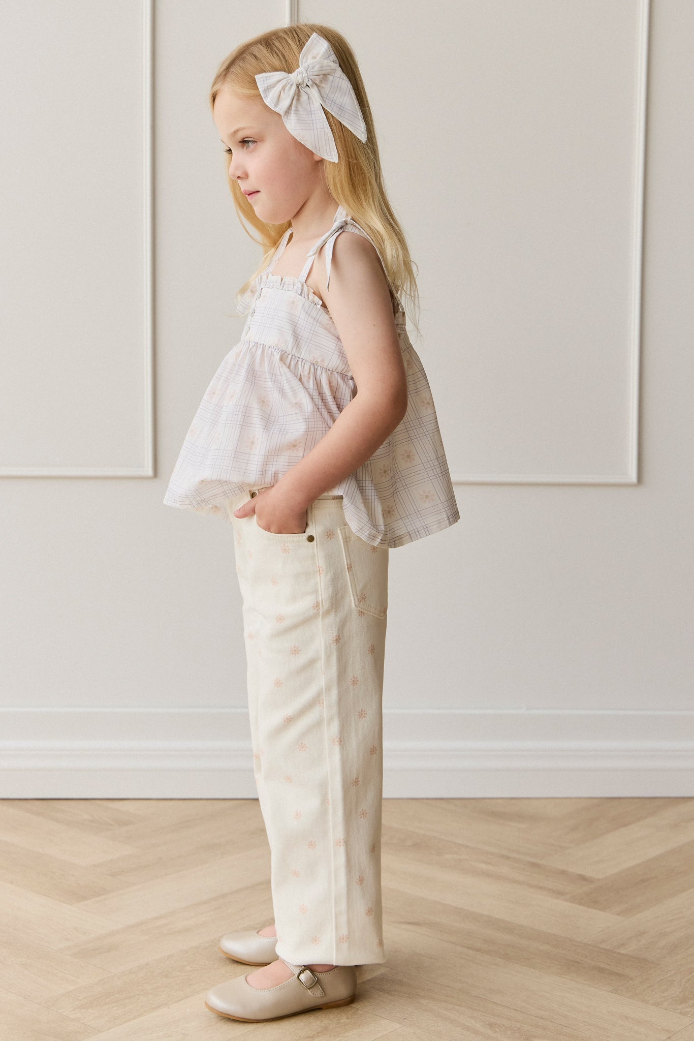 Organic Cotton Ariel Top - Marguerite Egret