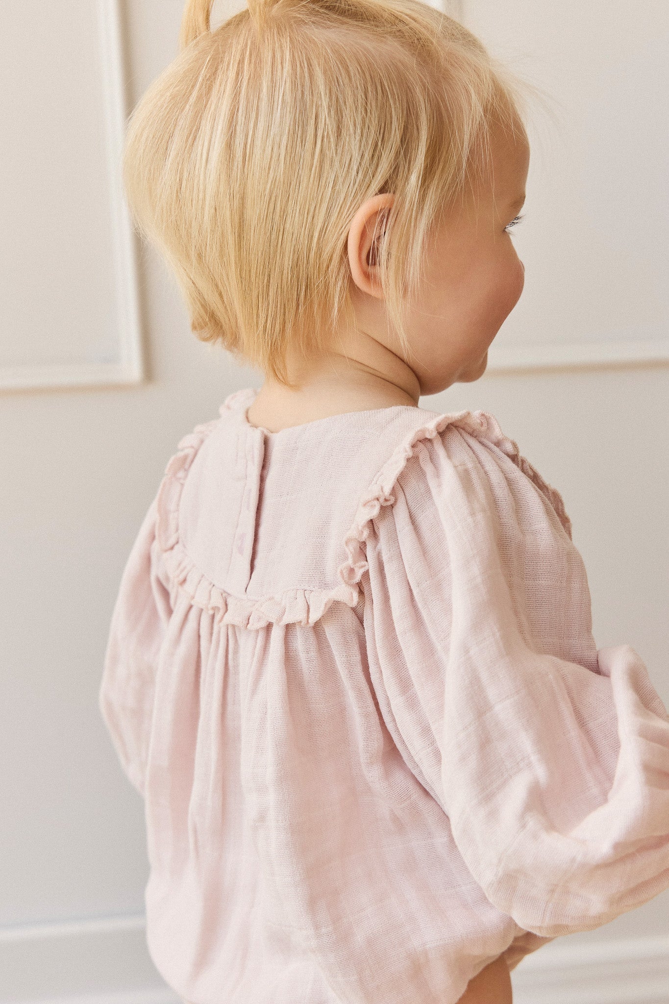 Organic Cotton Muslin Frances Playsuit - Pale Lilac