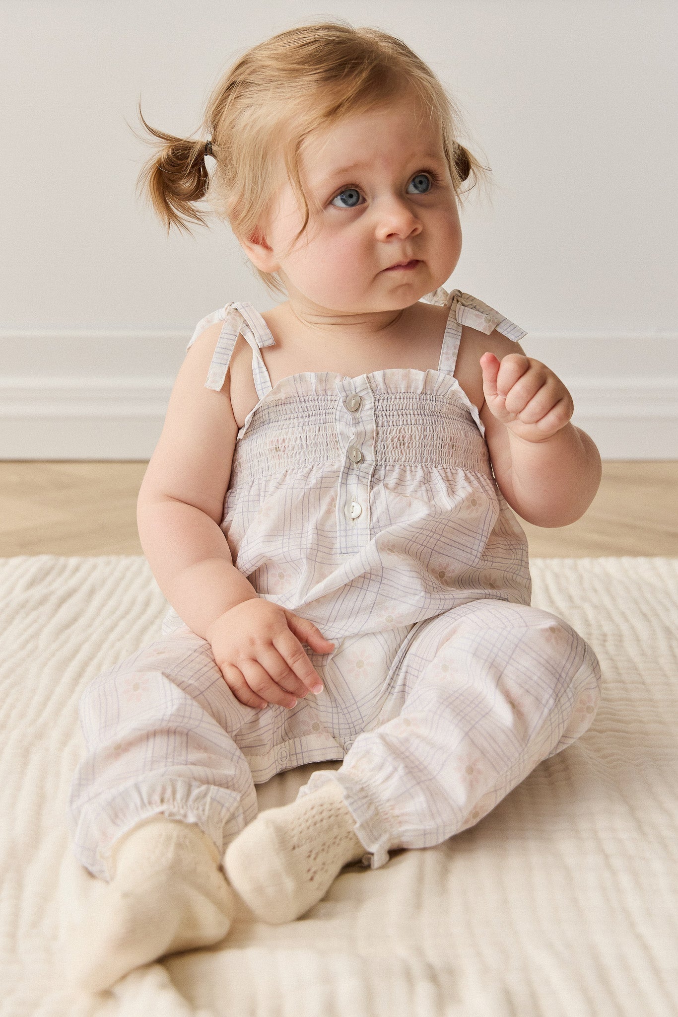 Organic Cotton Mirabel Jumpsuit - Marguerite Egret