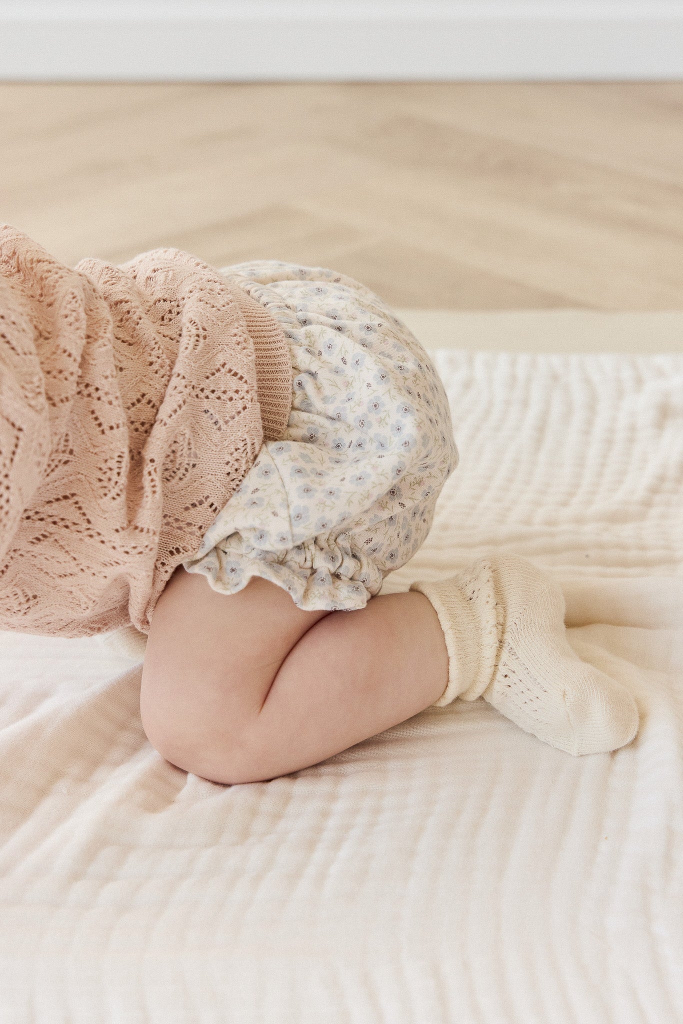 Organic Cotton Frill Bloomer - Penelope Evening Haze
