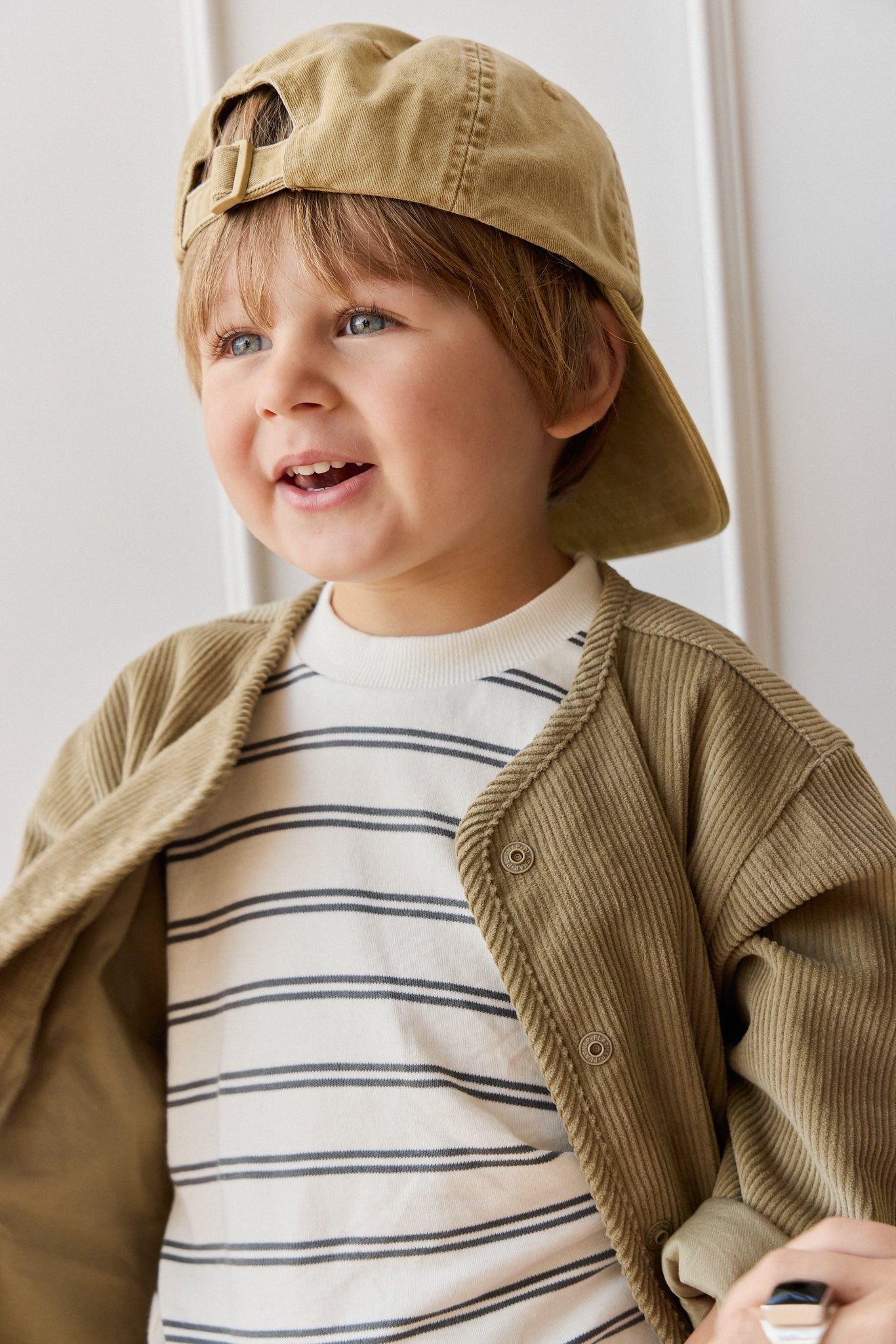 Pima Cotton Arnold Long Sleeve Top - Dual Stripe Atlantic/Cloud