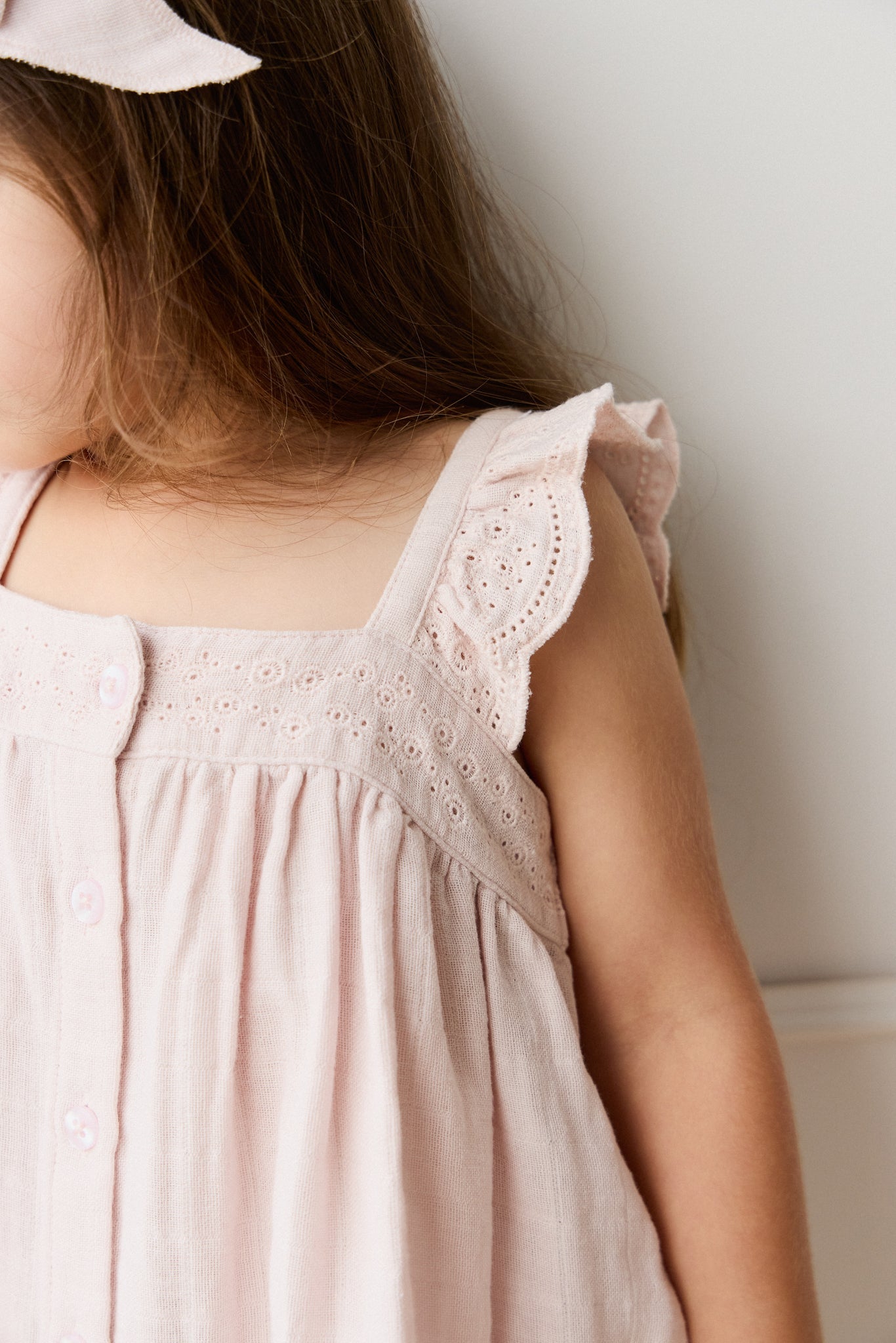 Organic Cotton Muslin Anja Top - Pale Lilac