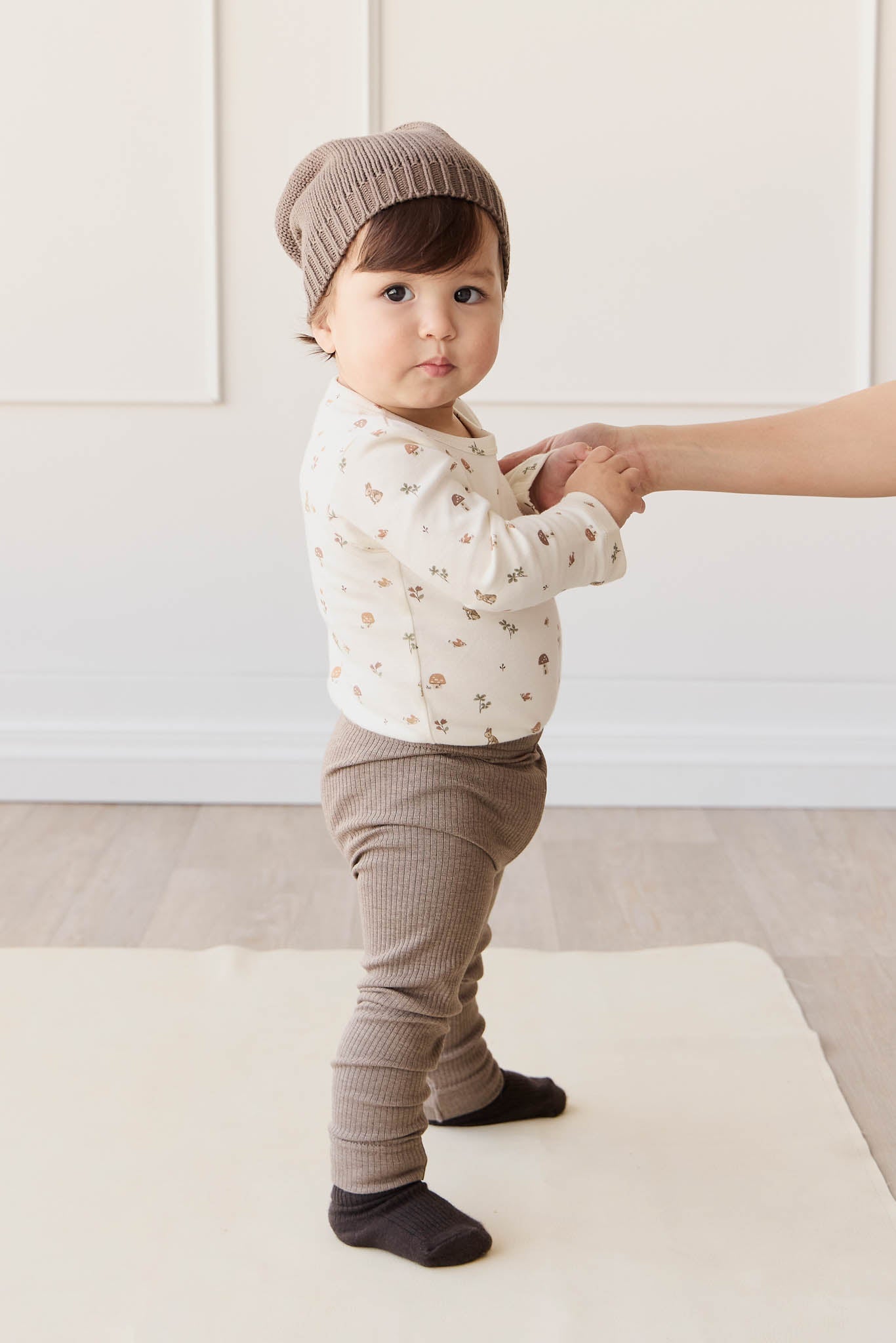Organic Cotton Modal Legging - Brownie Marle