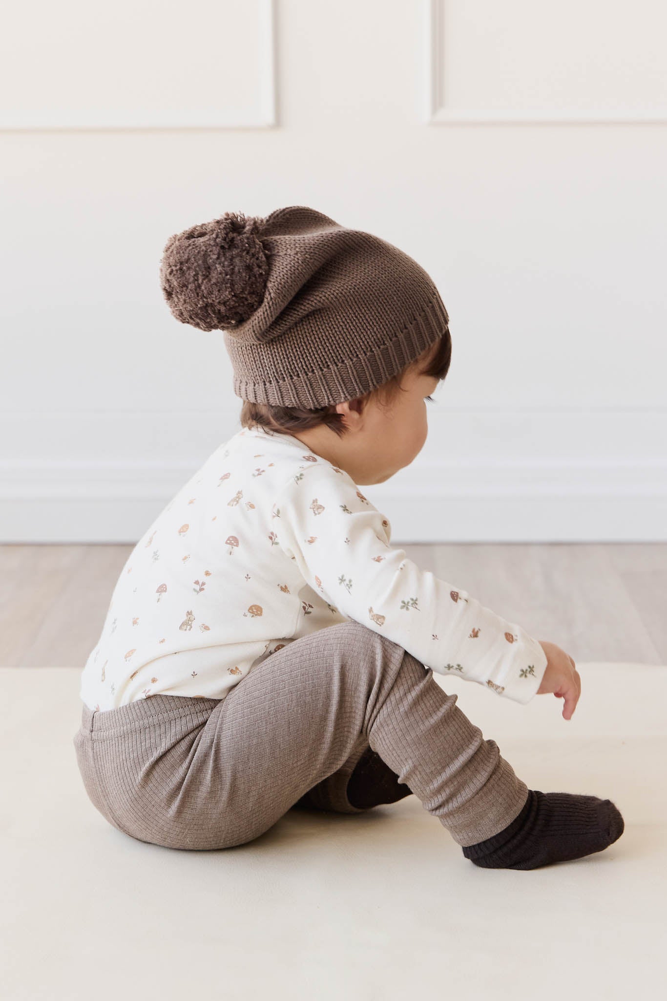 Organic Cotton Modal Legging - Brownie Marle