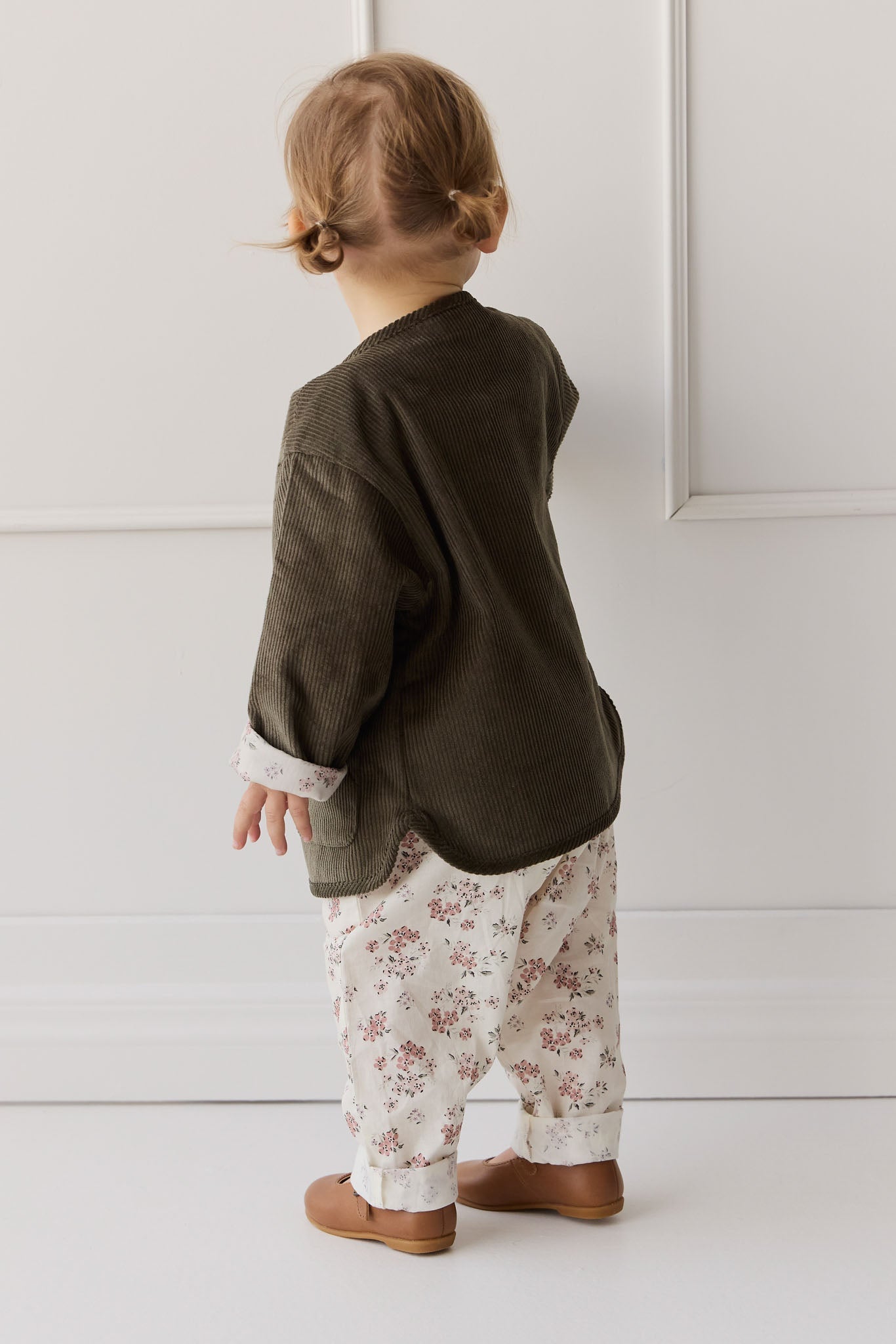 Esther Corduroy Jacket - Khaki/Selena Blush