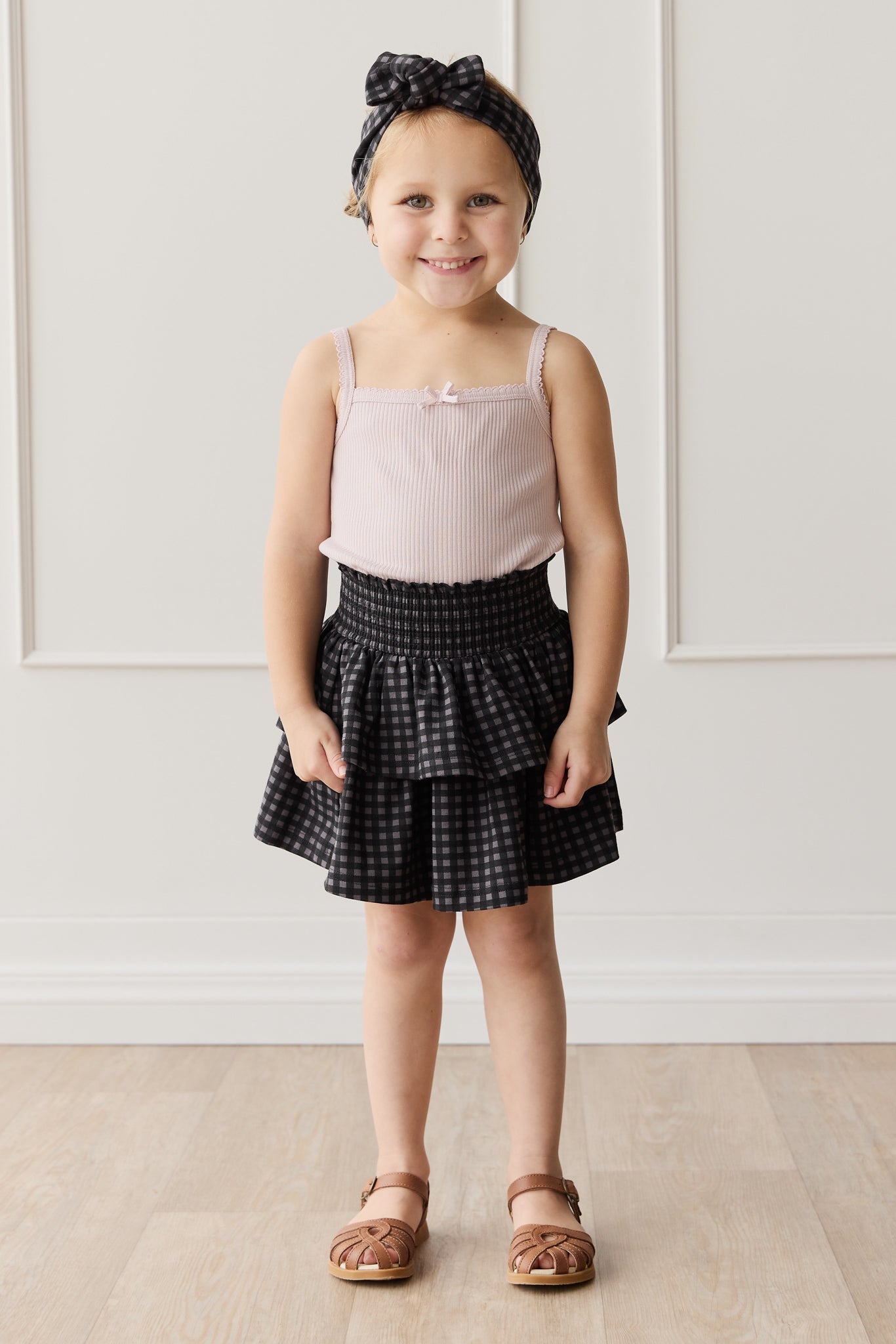 Organic Cotton Ruby Skirt - Gingham Night