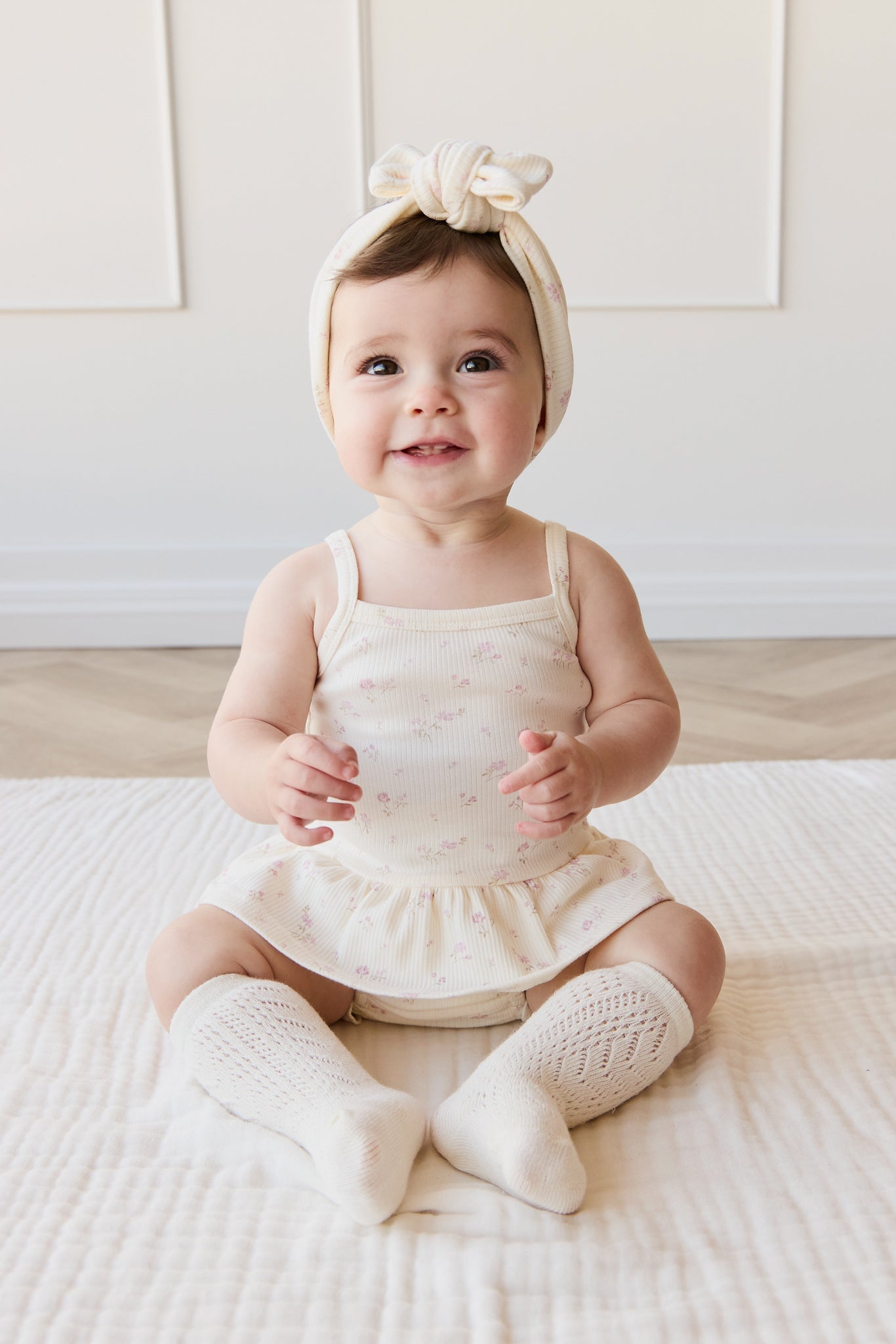 Organic Cotton Fine Rib Lillian Top - Caroline Egret