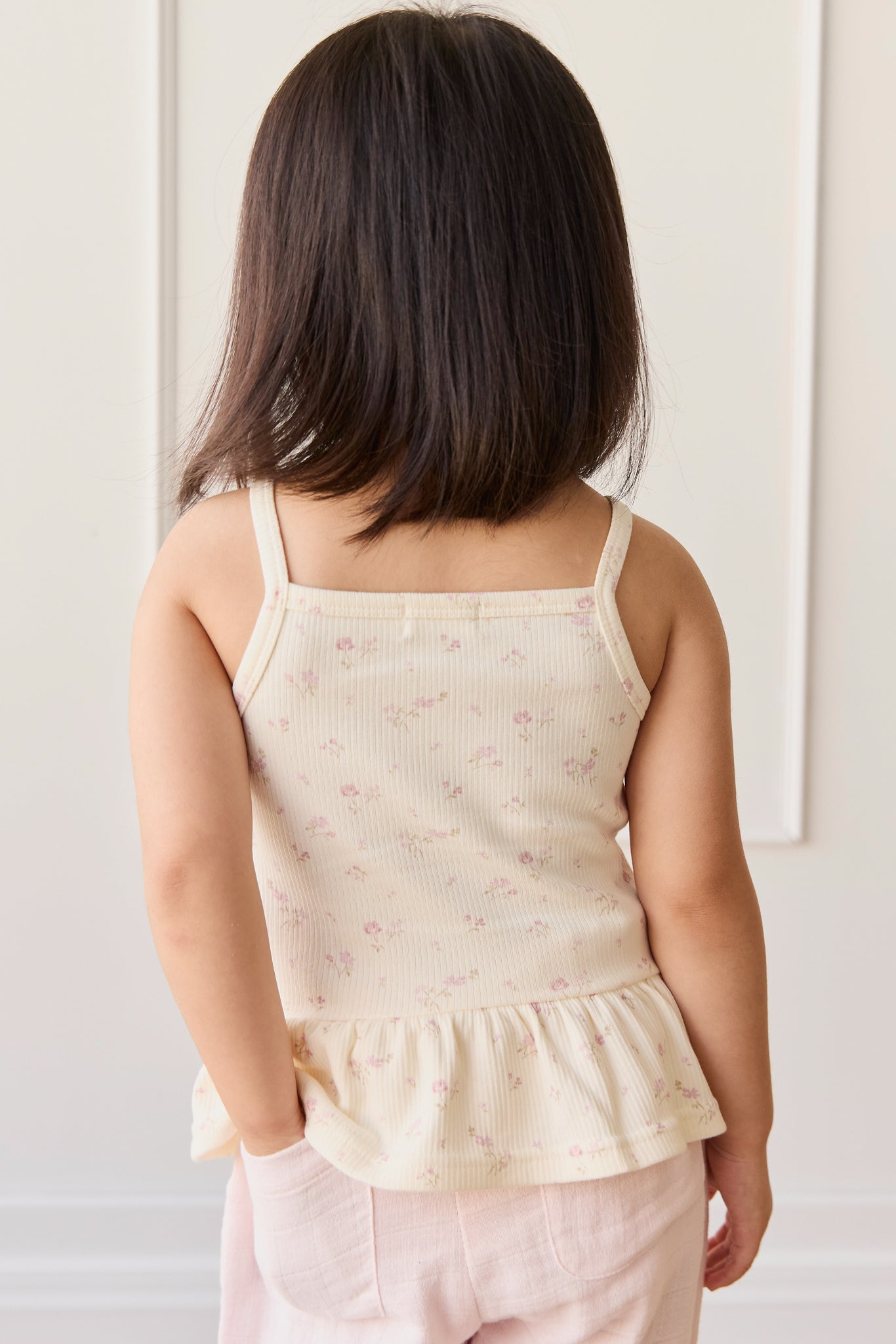 Organic Cotton Fine Rib Lillian Top - Caroline Egret