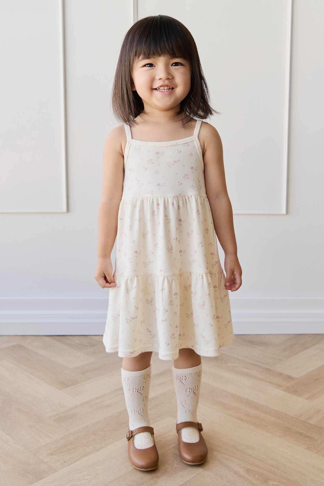 Organic Cotton Fine Rib Matilda Dress - Caroline Egret