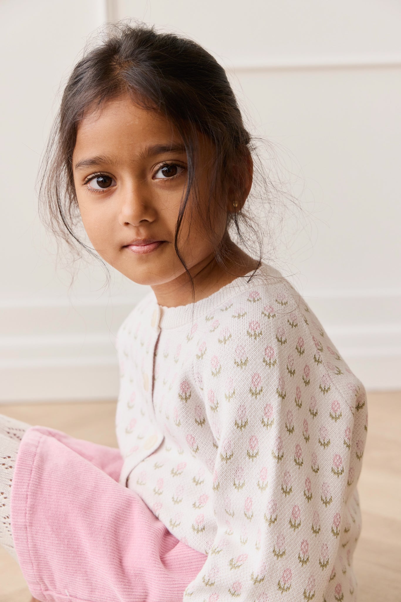 Olivia Cardigan - Olivia Jacquard Slightly Pink
