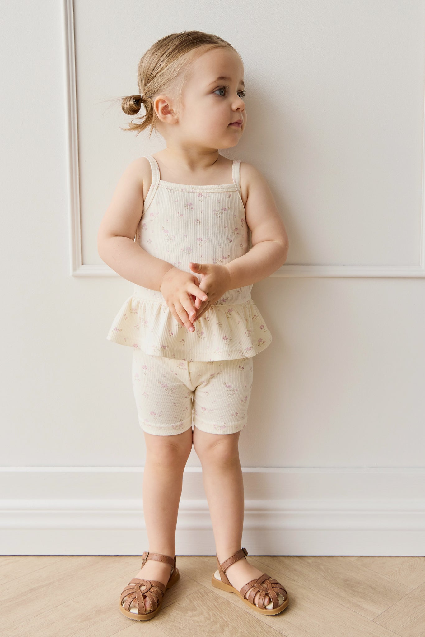 Organic Cotton Fine Rib Lillian Top - Caroline Egret
