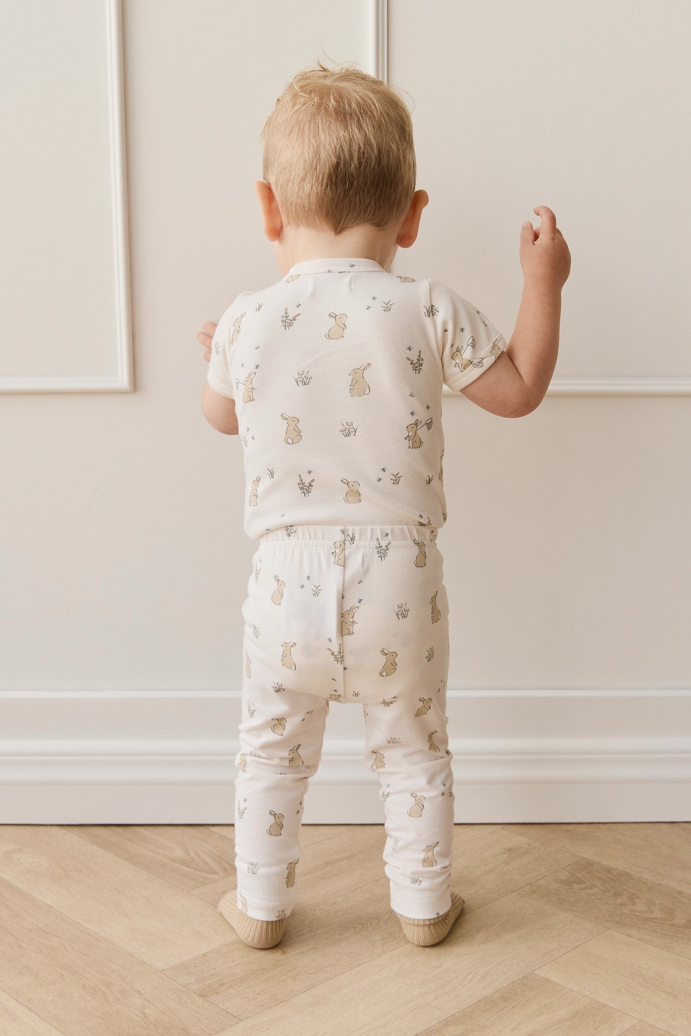 Organic Cotton Hudson Short Sleeve Bodysuit - Lapin Jardin