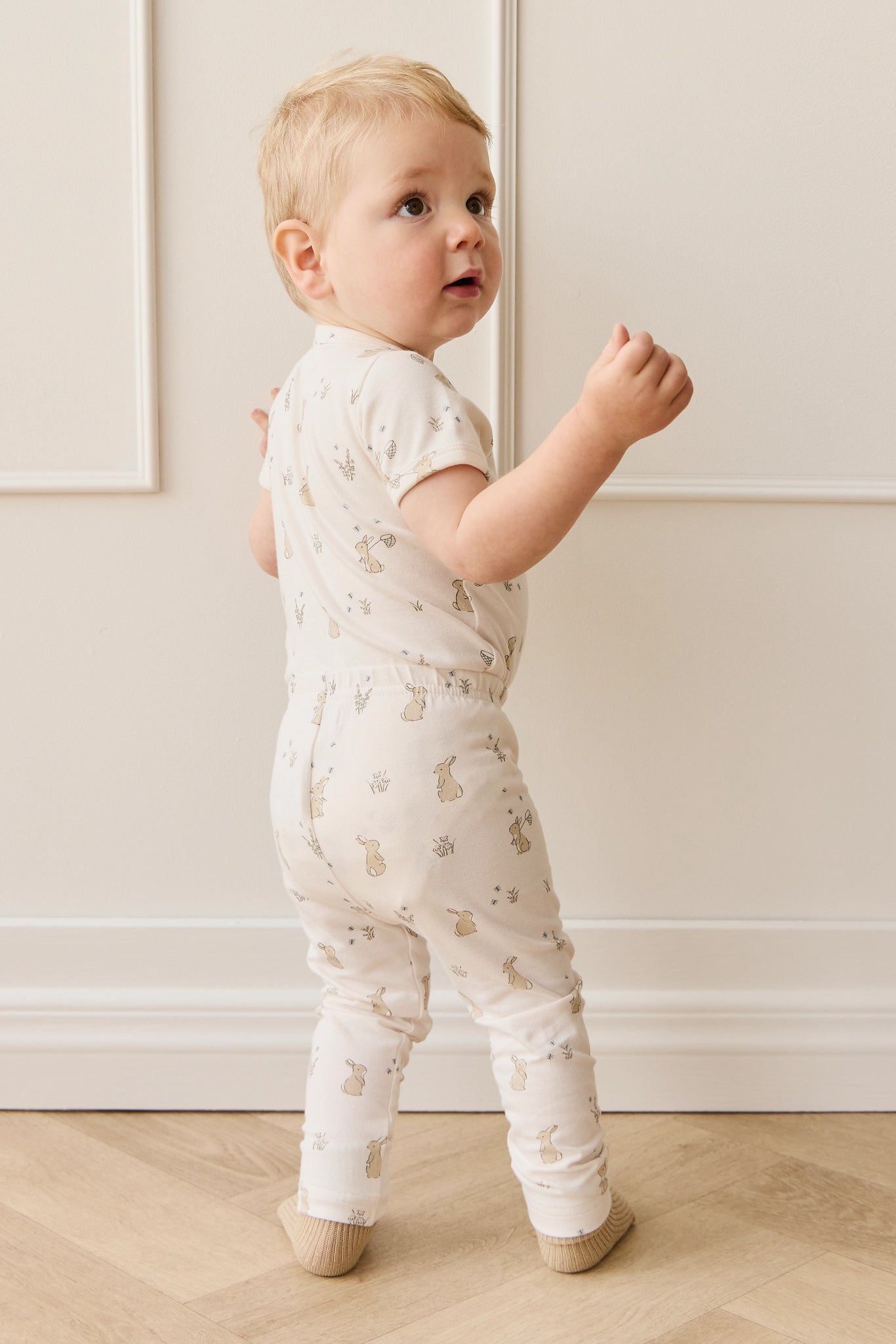 Organic Cotton Hudson Short Sleeve Bodysuit - Lapin Jardin