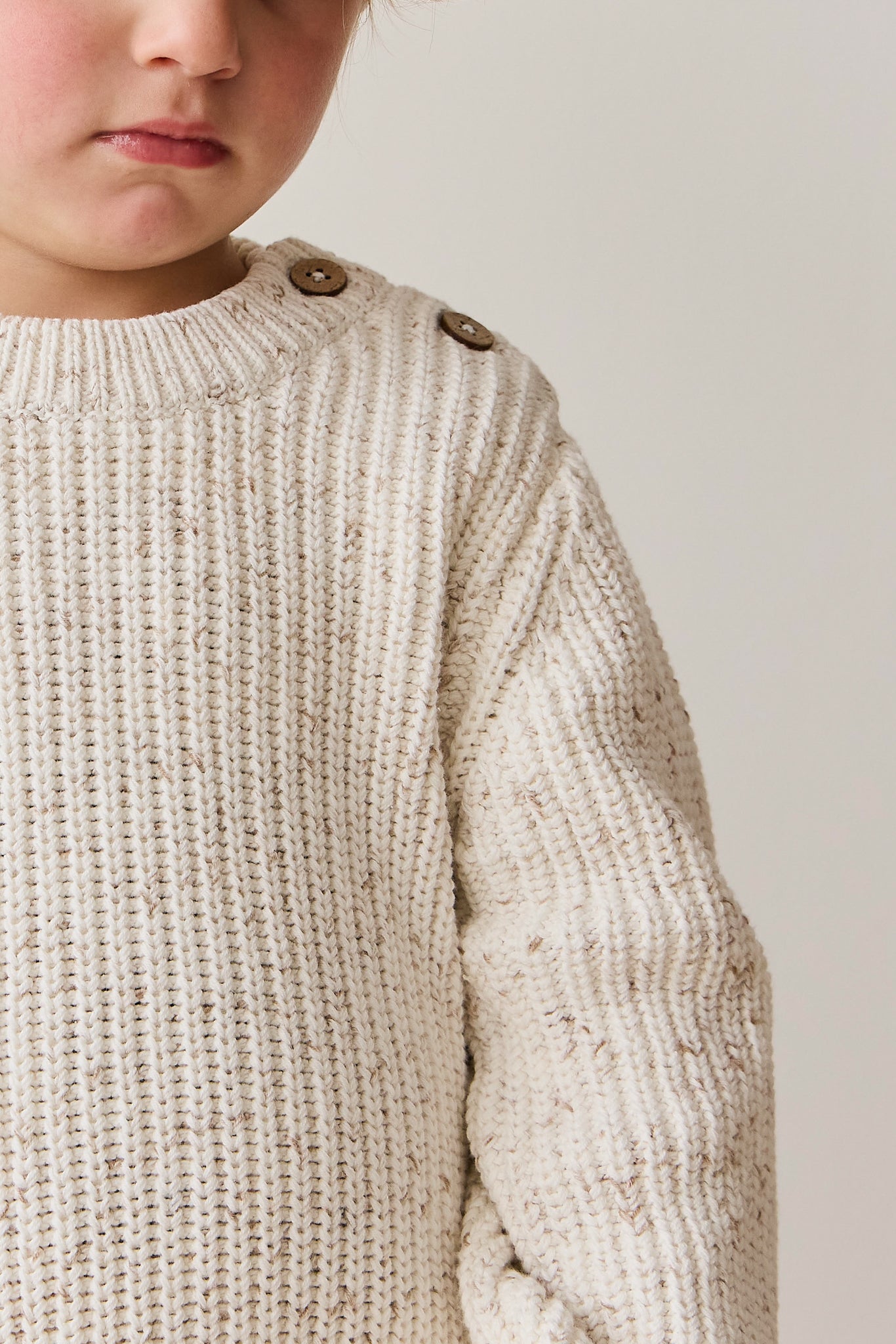 Harry Knit Jumper - Oatmeal Hay Fleck