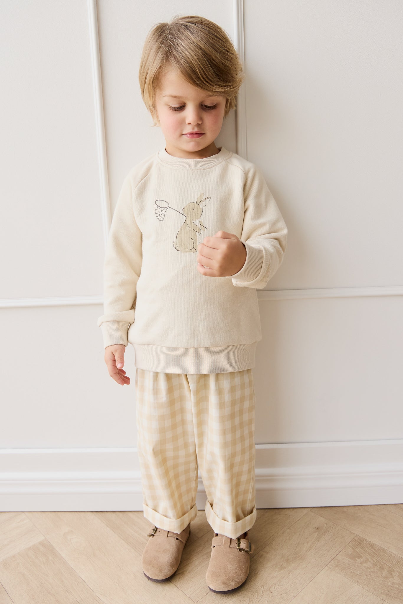 Organic Cotton Flynn Sweatshirt - Oat Lapin Jardin