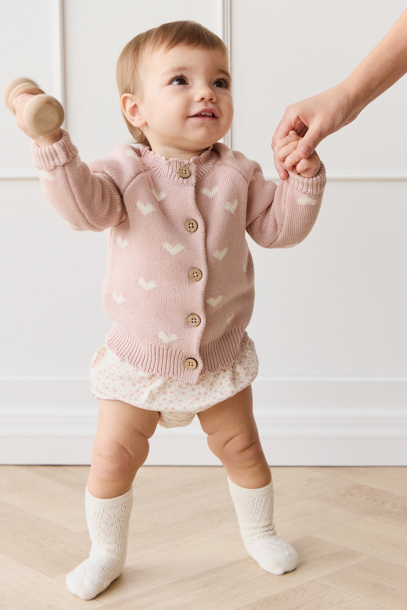 Organic Cotton Frill Bloomer - Penelope Rose Small