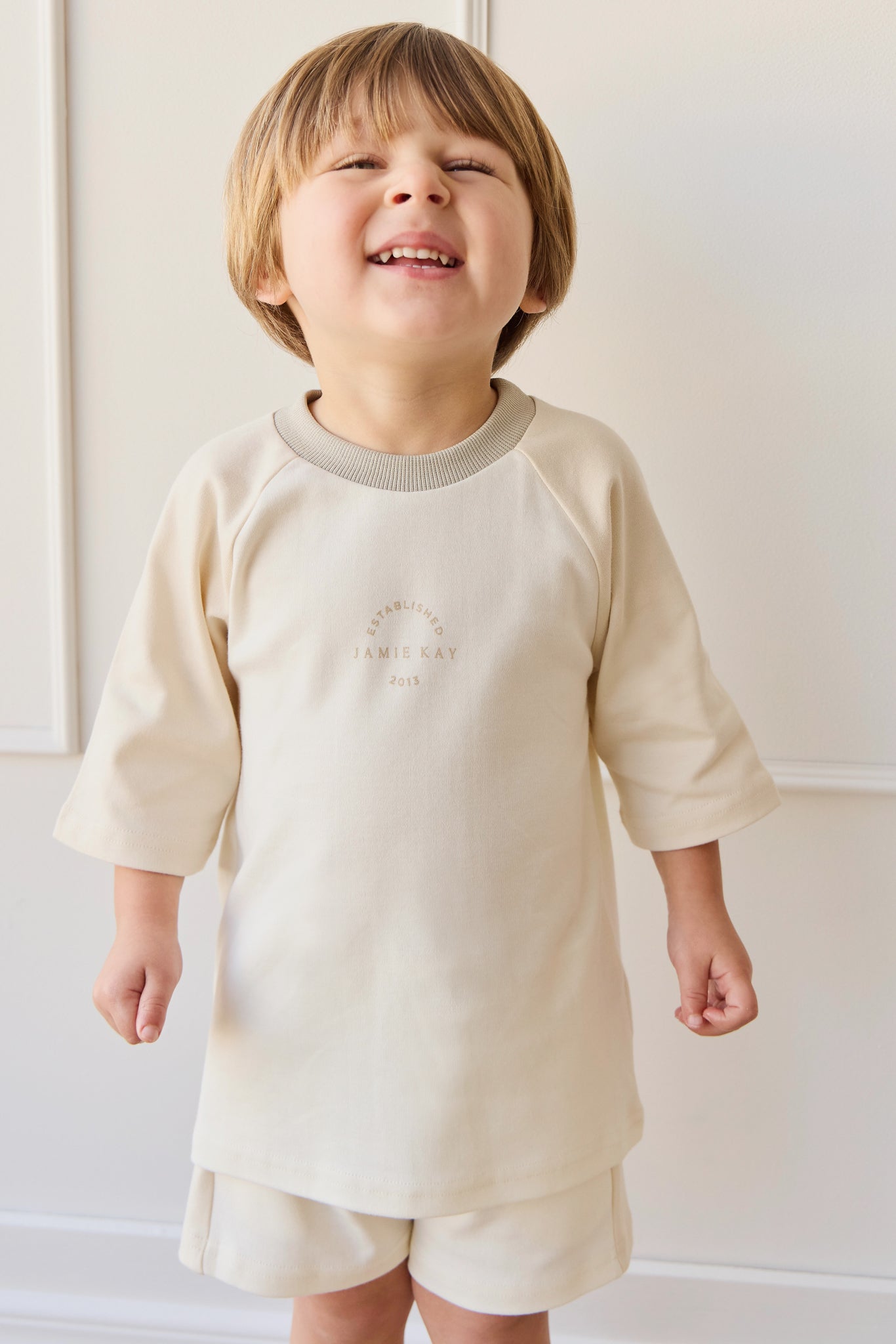 Pima Cotton Dax Tee - Cloud/Oat JK Established