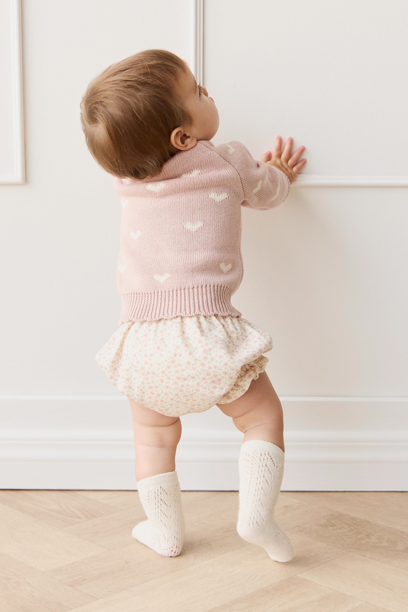 Organic Cotton Frill Bloomer - Penelope Rose Small