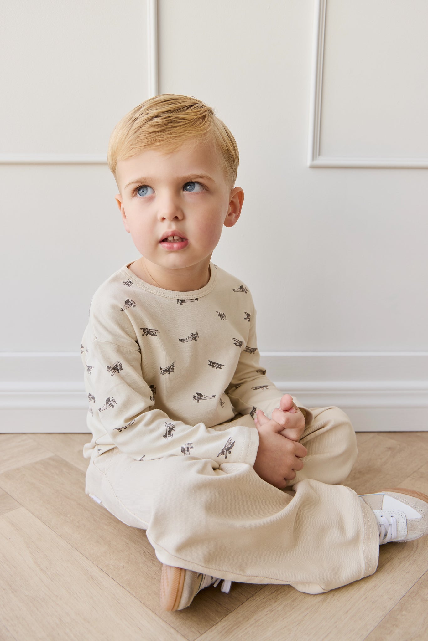 Pima Cotton Arnold Long Sleeve Top - Avion Oat