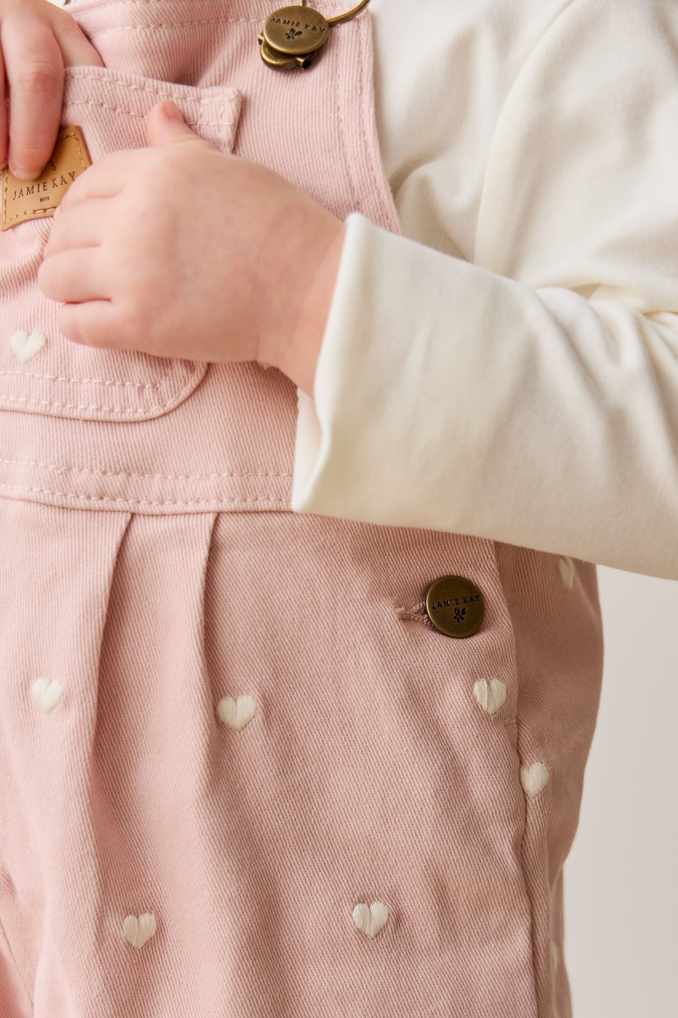 Blair Overall - Petite Heart Peach
