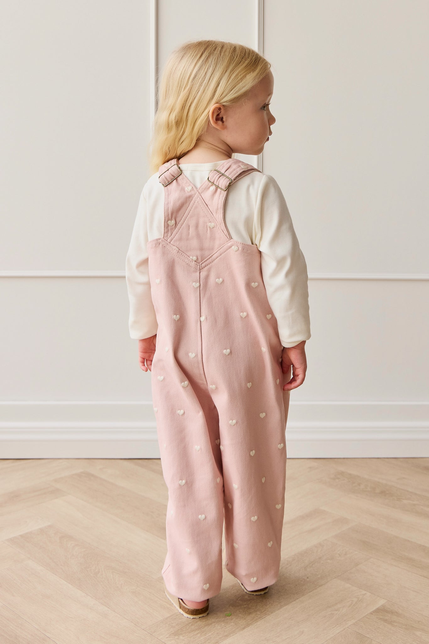 Blair Overall - Petite Heart Peach
