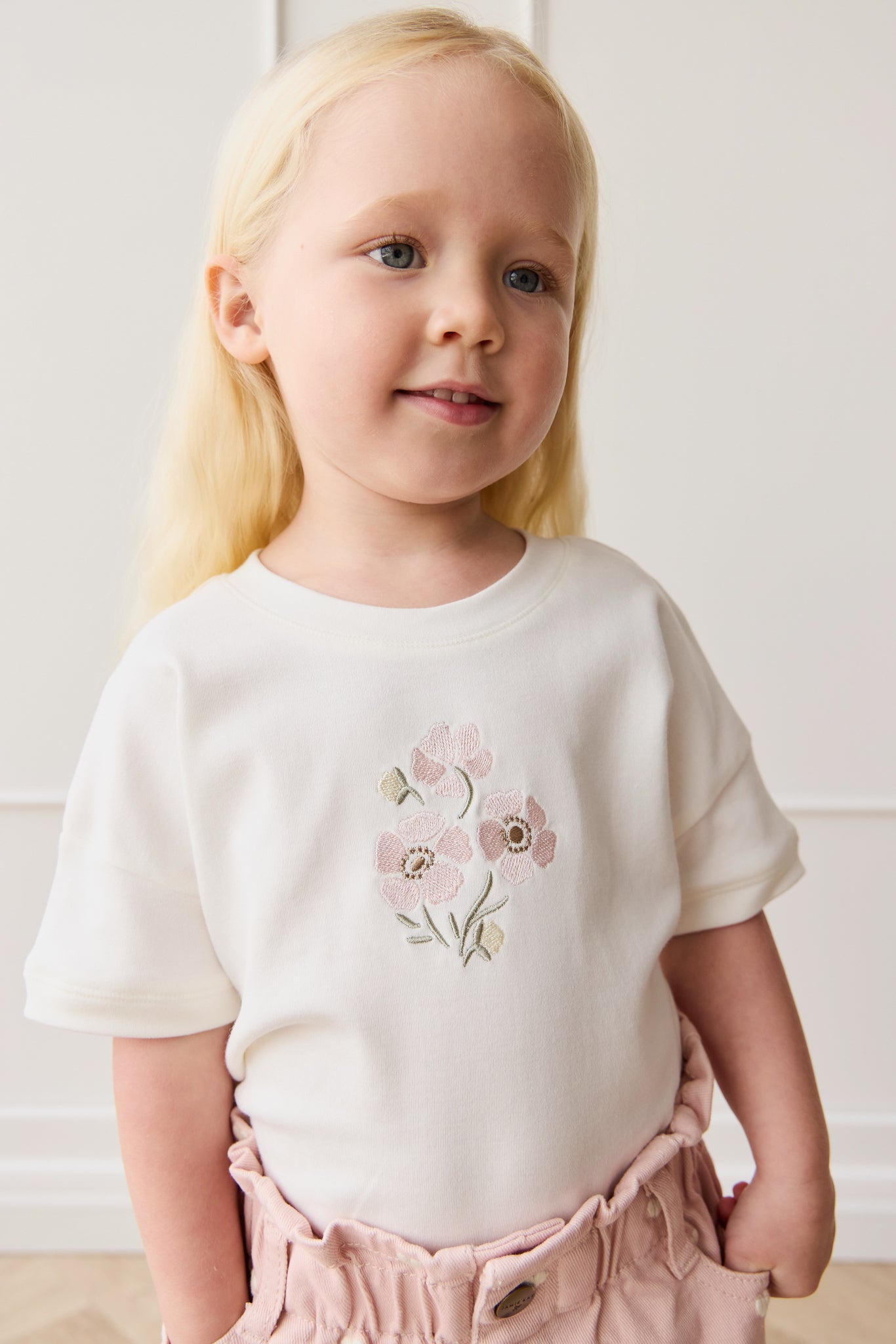 Pima Cotton Mimi Top - Parchment Penelope Rose Quartz
