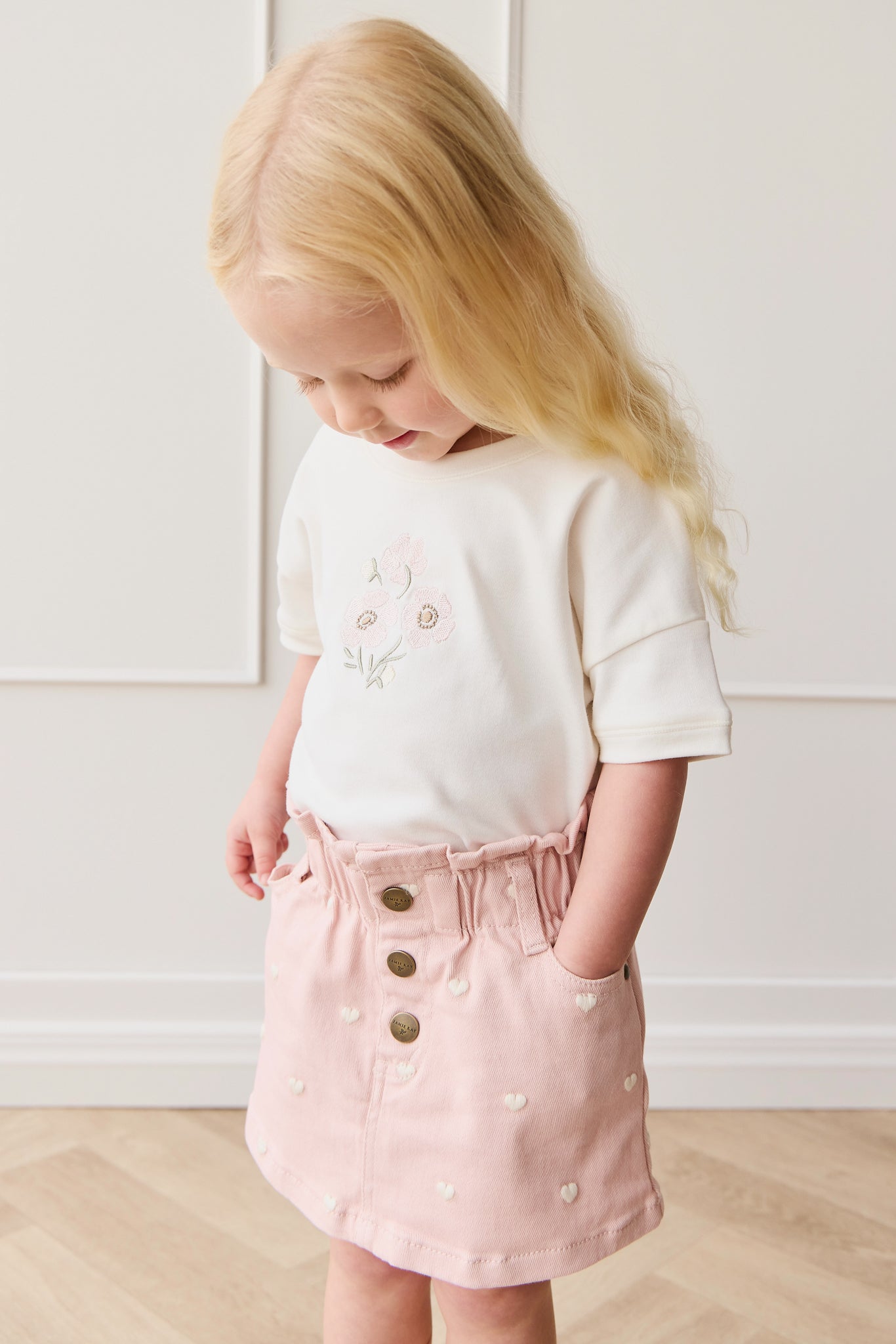 Briella Skirt - Petite Heart Peach